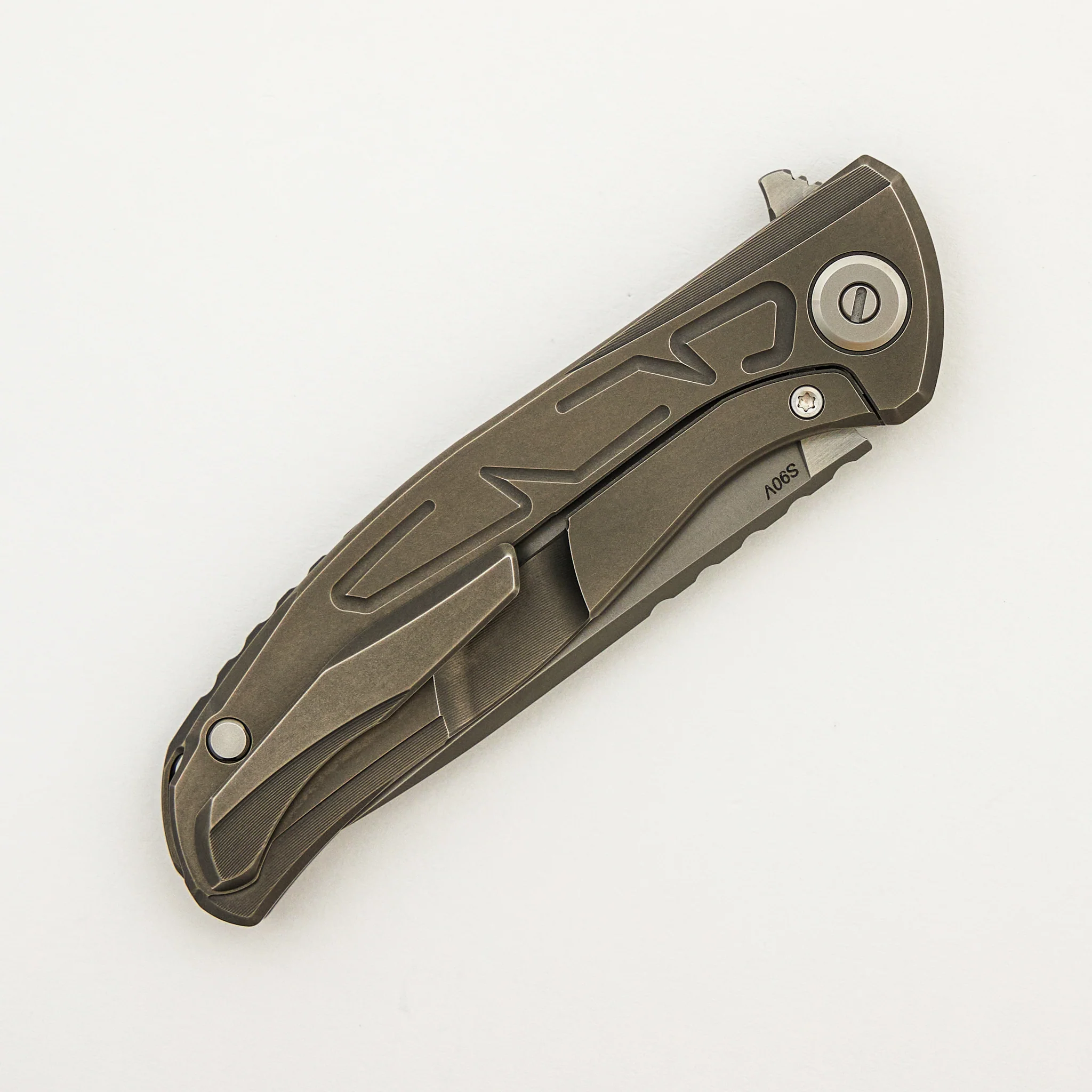 F95 Braces - S90V Blade - Titanium Handle - Washers - Image 4