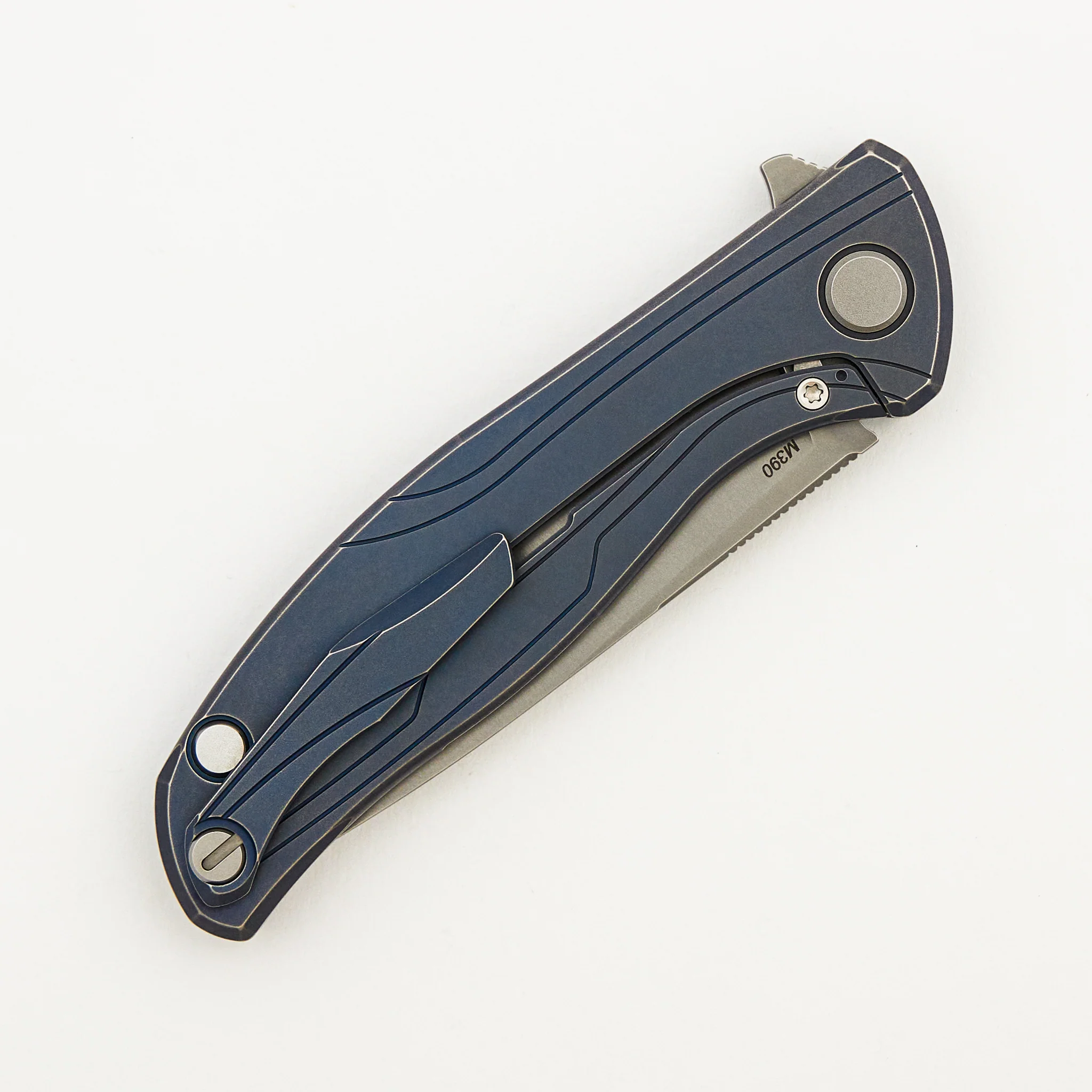 F95 Nudist β M390 Blade - Blue Titanium Handle - MRBS - Image 4