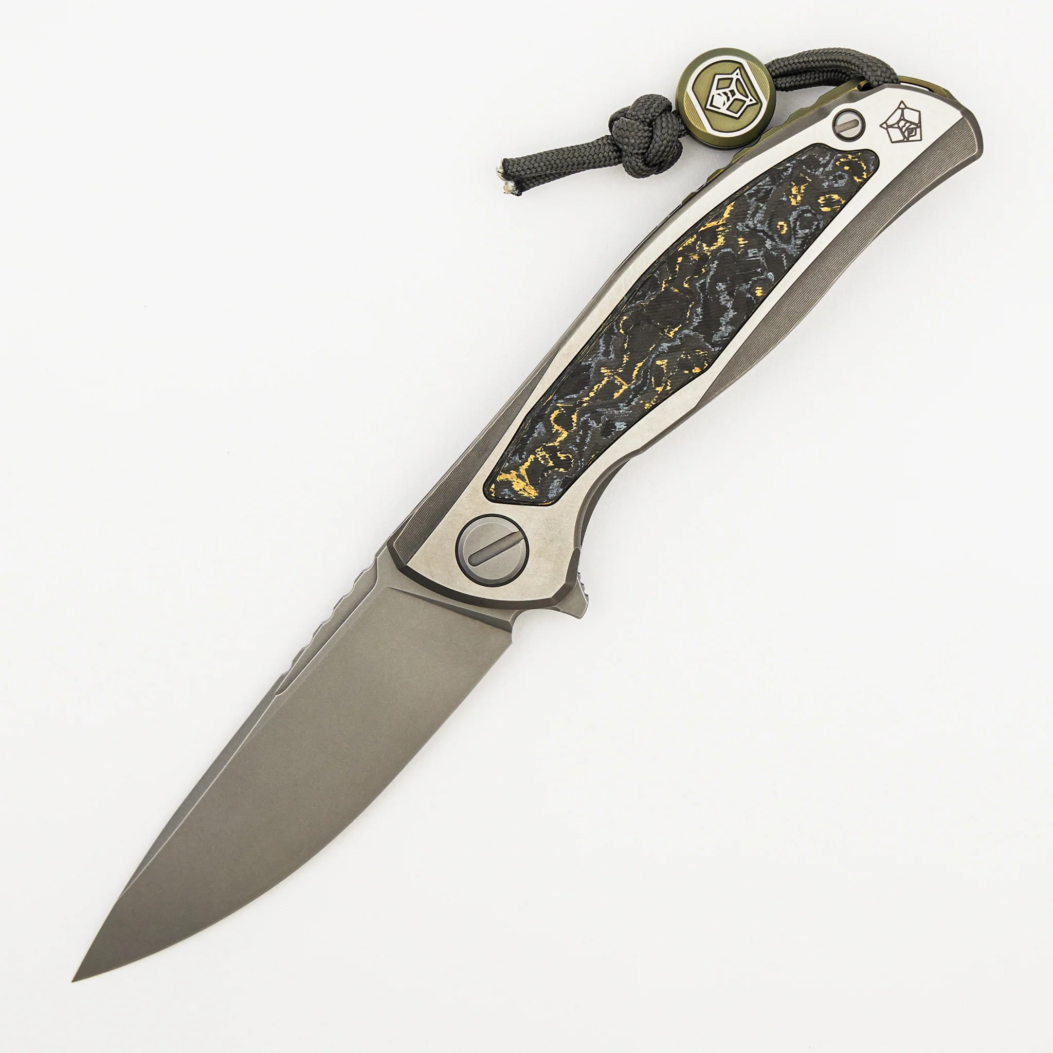 F95NL Gen. 5 - Blade Show Exclusive 2024 - M390 Blade - Titanium Handle - Golden Spark TechnoCarbo Inlays - MRBS