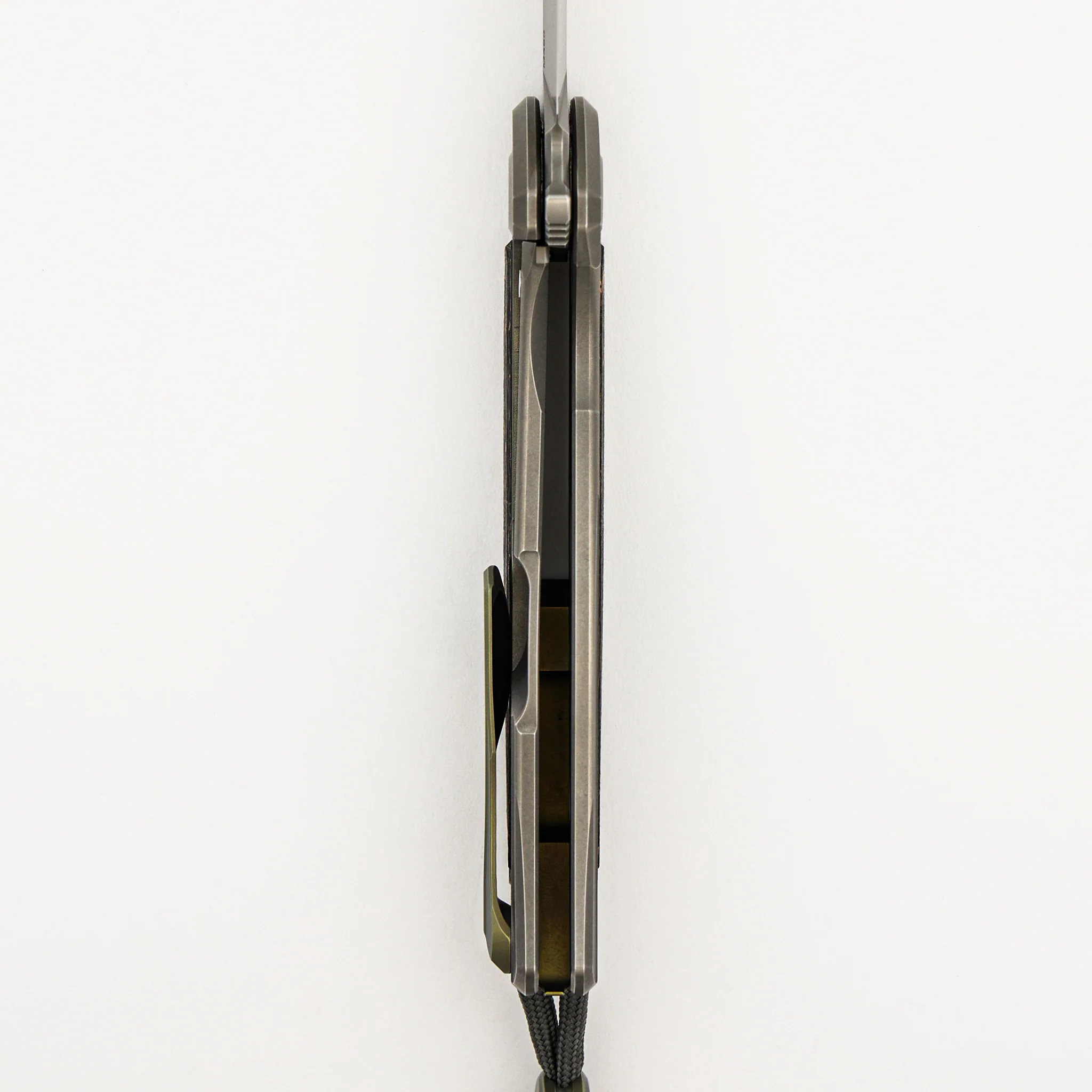 F95NL Gen. 5 - Blade Show Exclusive 2024 - M390 Blade - Titanium Handle - Golden Spark TechnoCarbo Inlays - MRBS - Image 6