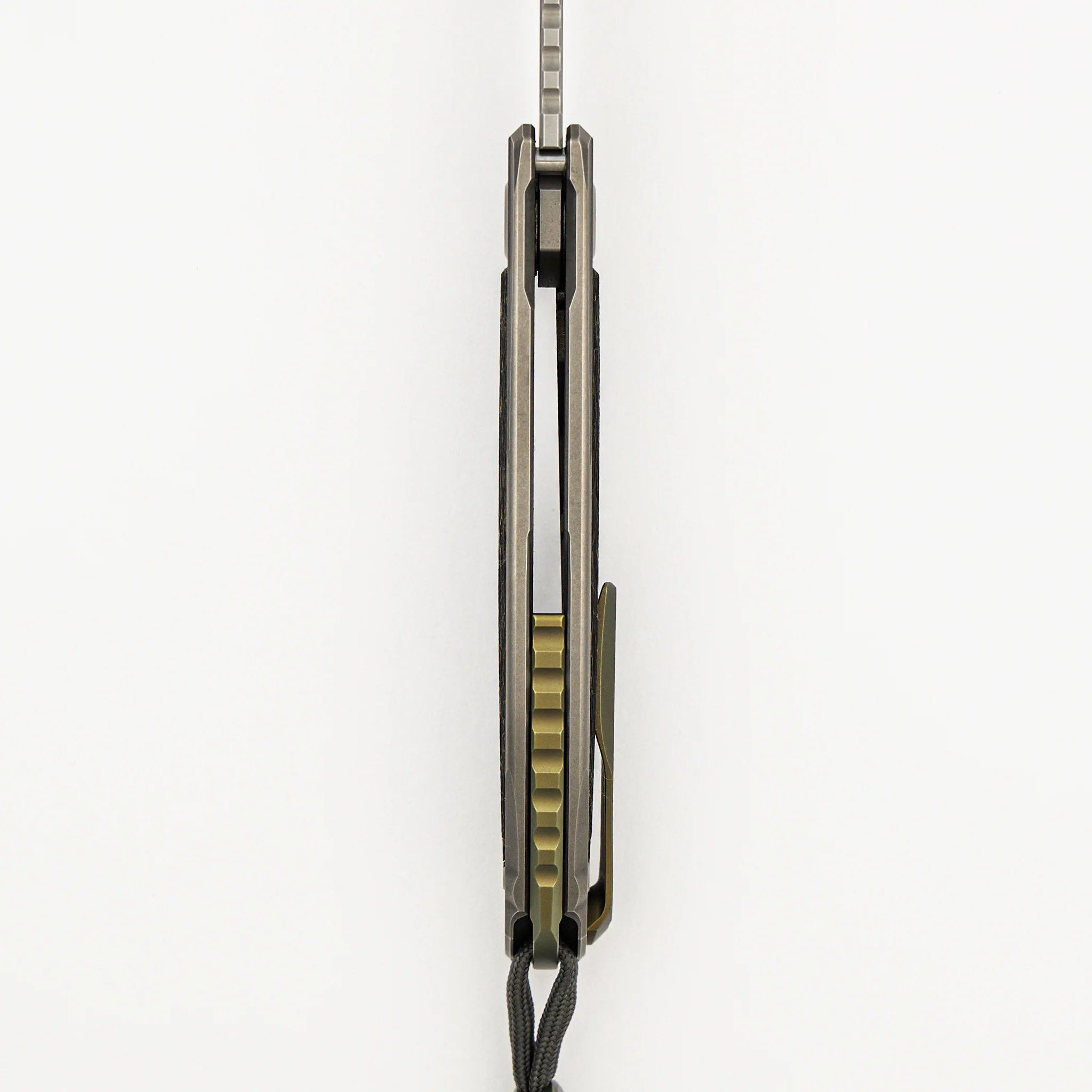 F95NL Gen. 5 - Blade Show Exclusive 2024 - M390 Blade - Titanium Handle - Golden Spark TechnoCarbo Inlays - MRBS - Image 7