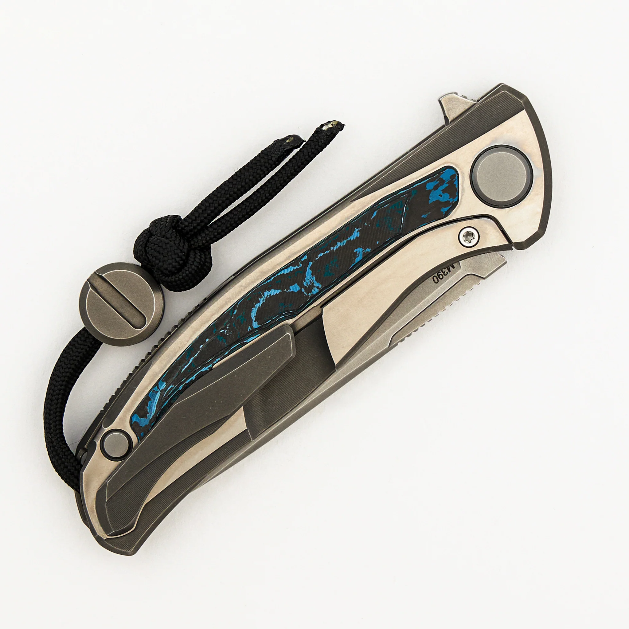 F95R NL - M390 Blade - Titanium Handle - Arctic Storm Carbon Fiber Inlays - MRBS - Image 4