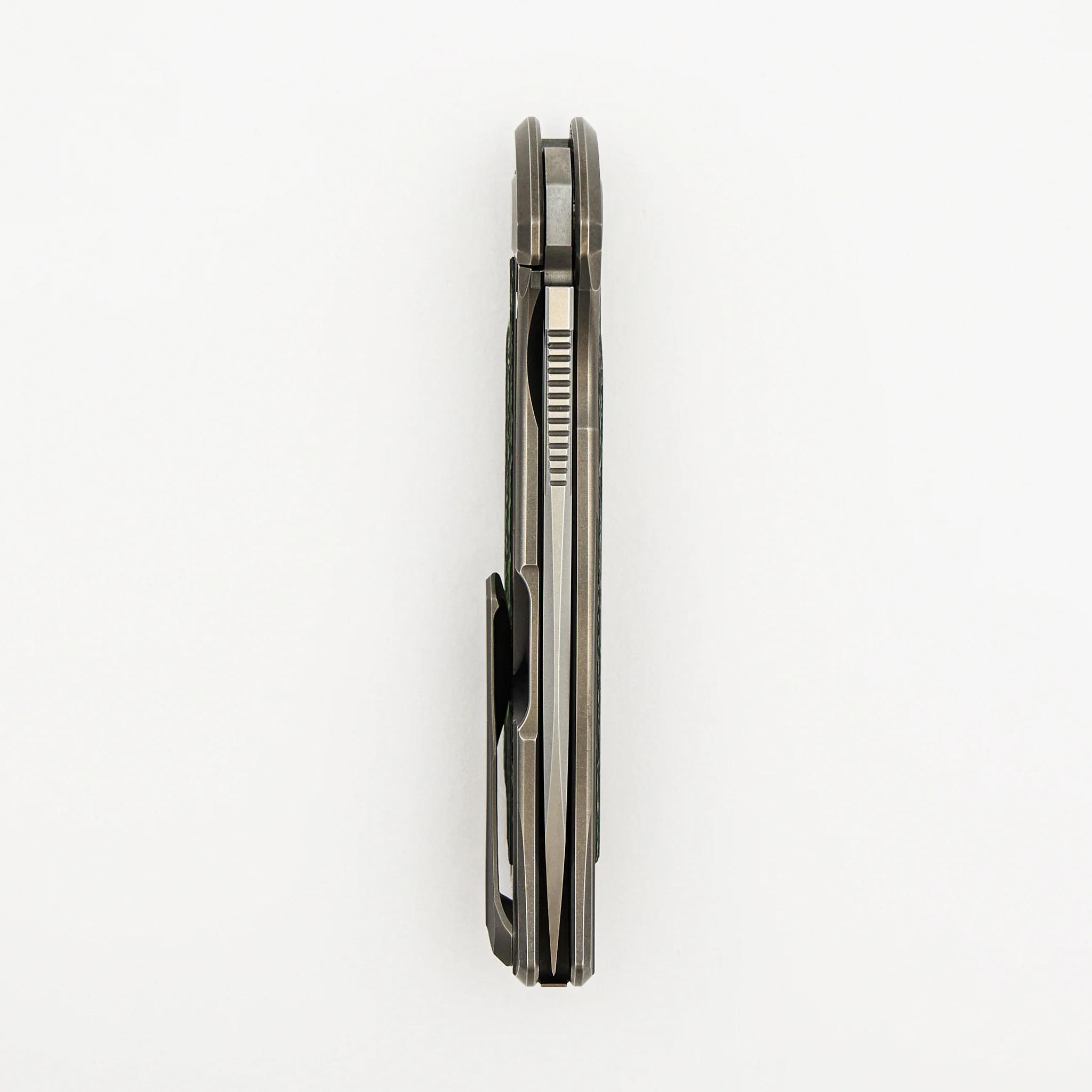 F95R NL - M390 Blade - Titanium Handle - Jungle Wear Carbon Fiber Inlays - MRBS - Image 5