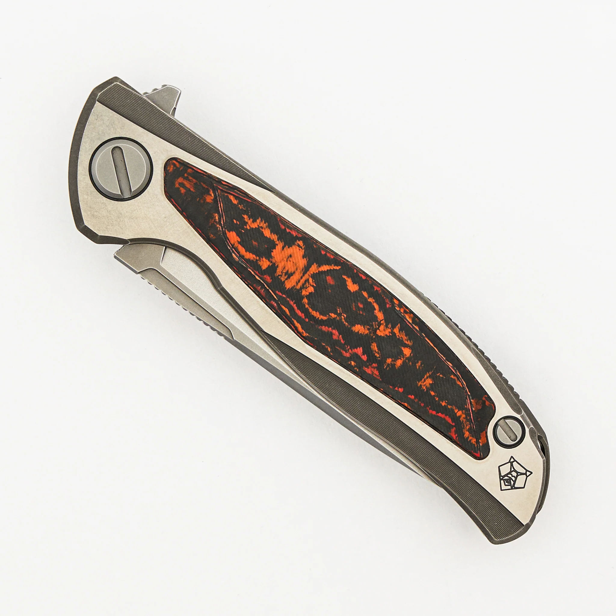 F95R NL - M390 Blade - Titanium Handle - Mars Valley Carbon Fiber Inlays - MRBS - Image 3