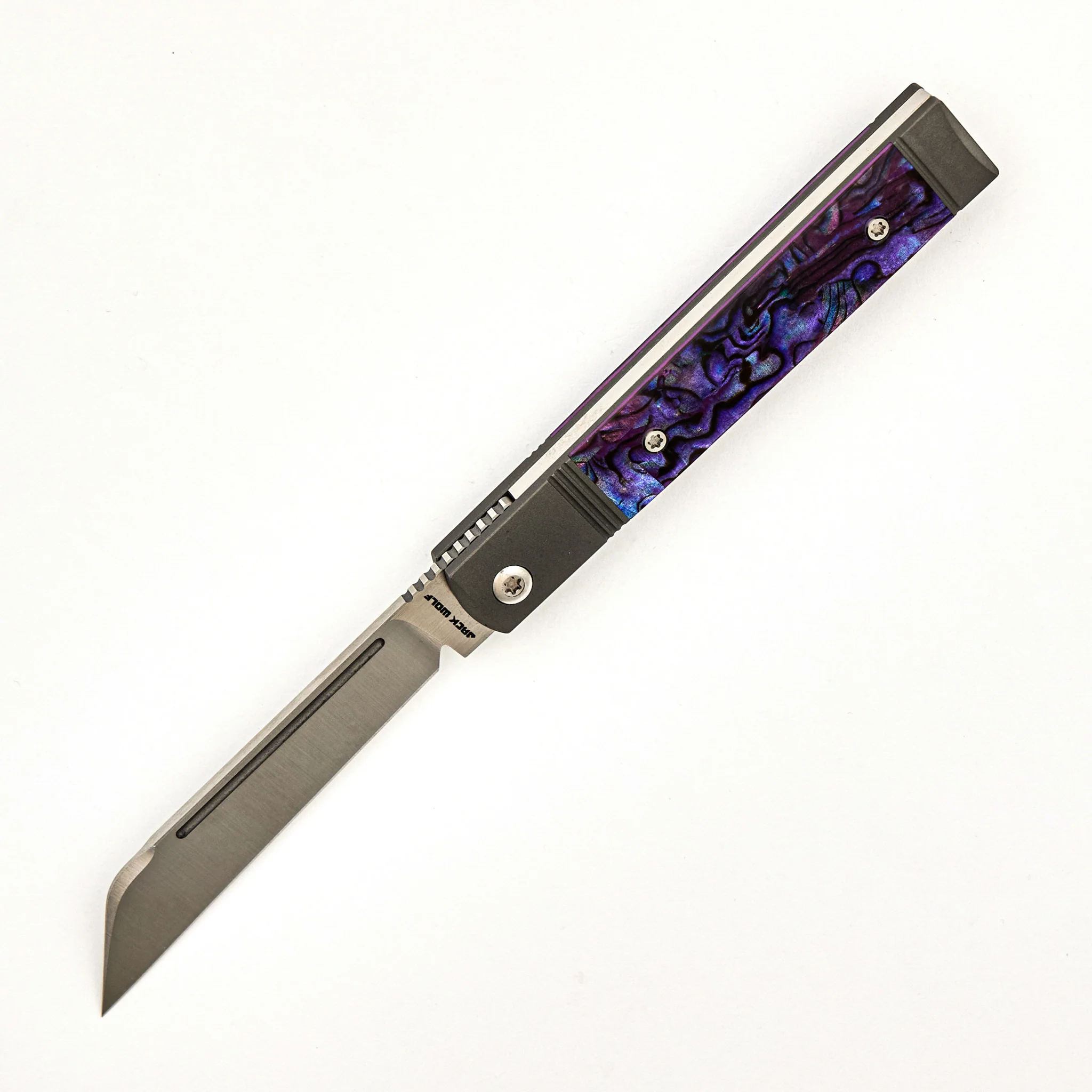 Feelbetter Jack - Purple Abalone - Belt Satin S90V Blade