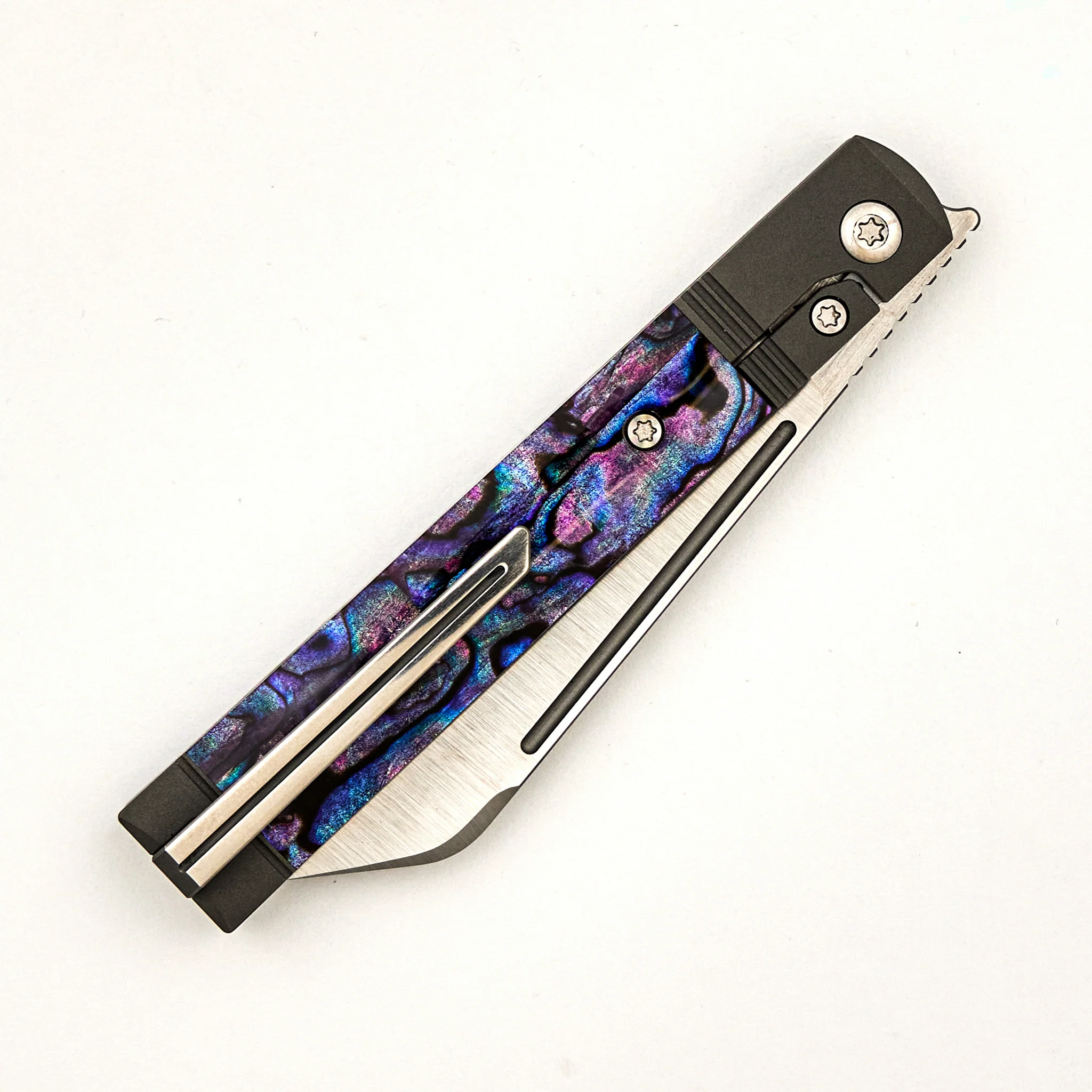 Feelbetter Jack - Purple Abalone - Belt Satin S90V Blade - Image 4