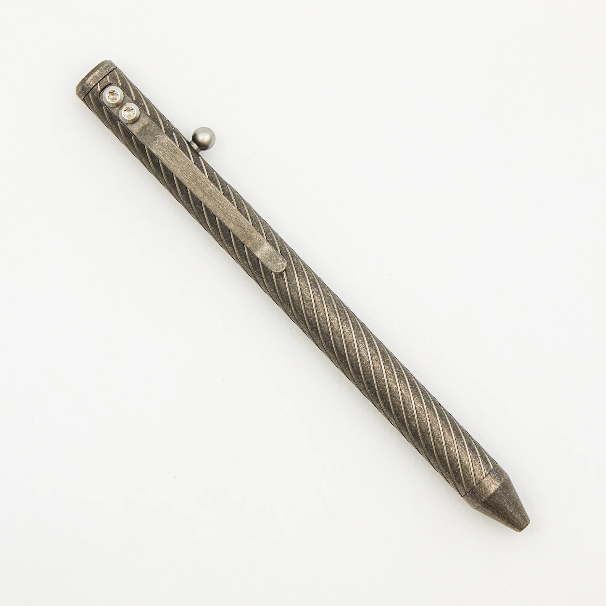 Full Size TiBolt Pen - Titanium Stonewashed Spiral Fluted - Image 2