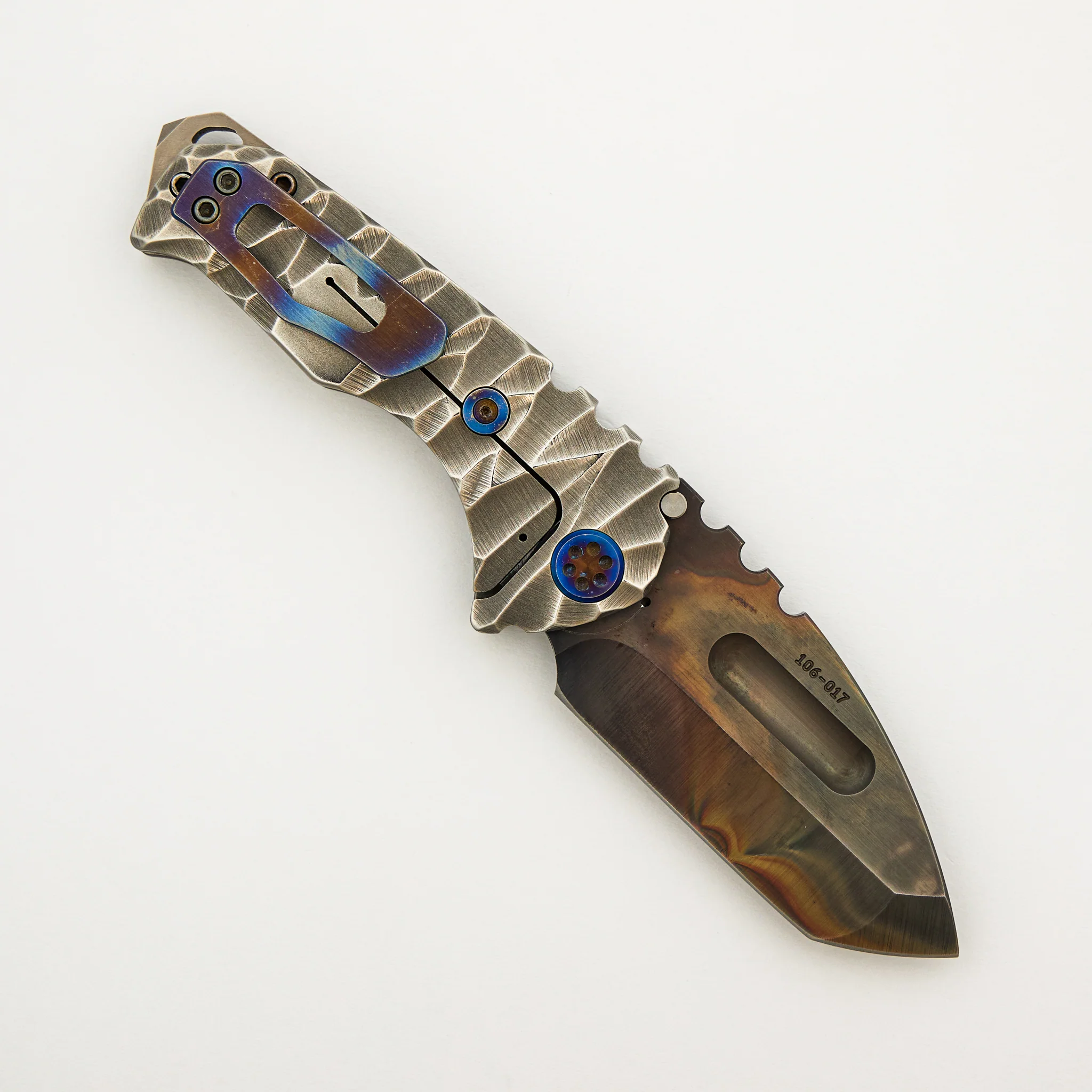 Genesis Ti - Vulcan Finish S35VN Blade - Predator Sculpted Titanium Handle - Image 2