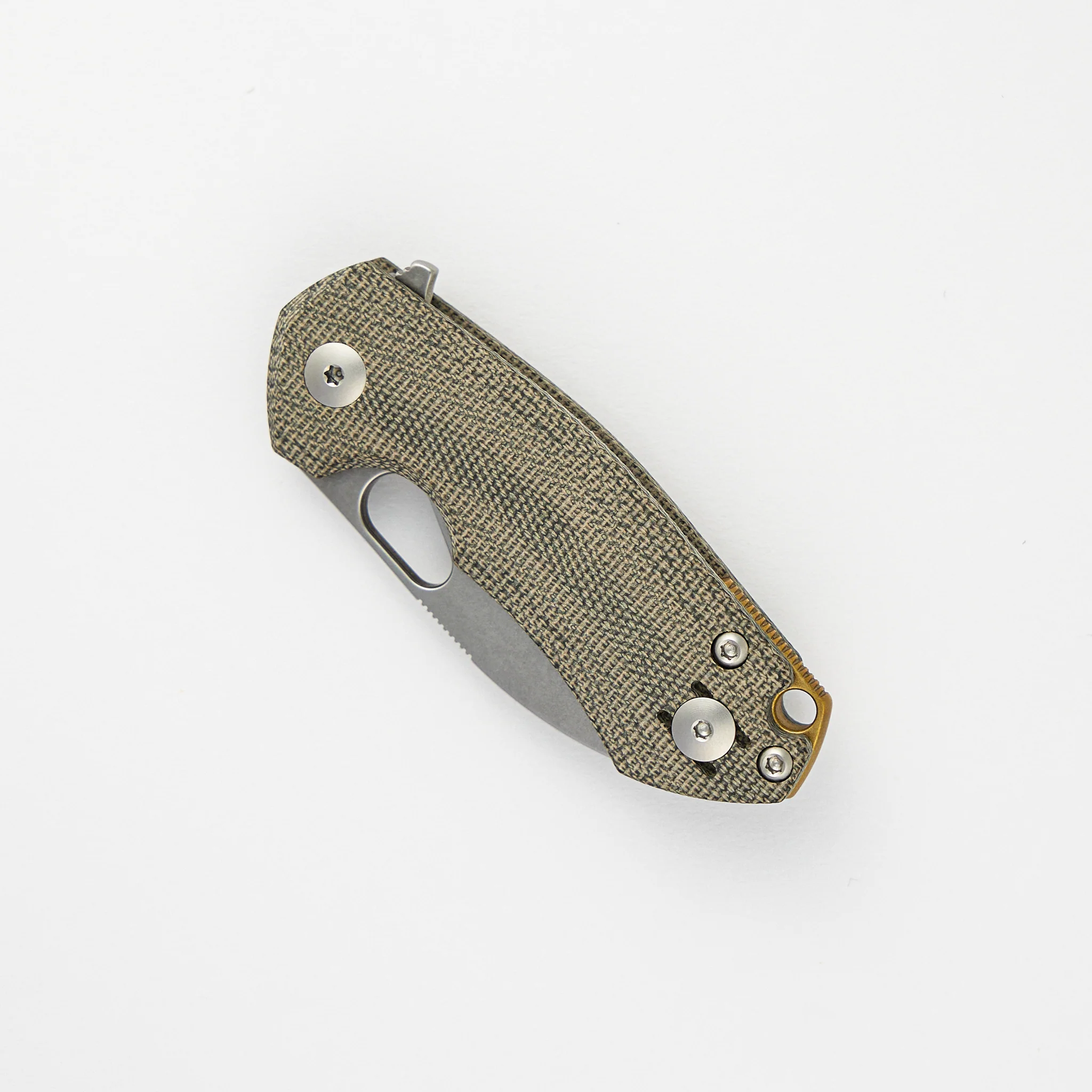 ACE Riv LL - Green Canvas Micarta - Stonewashed - Image 3