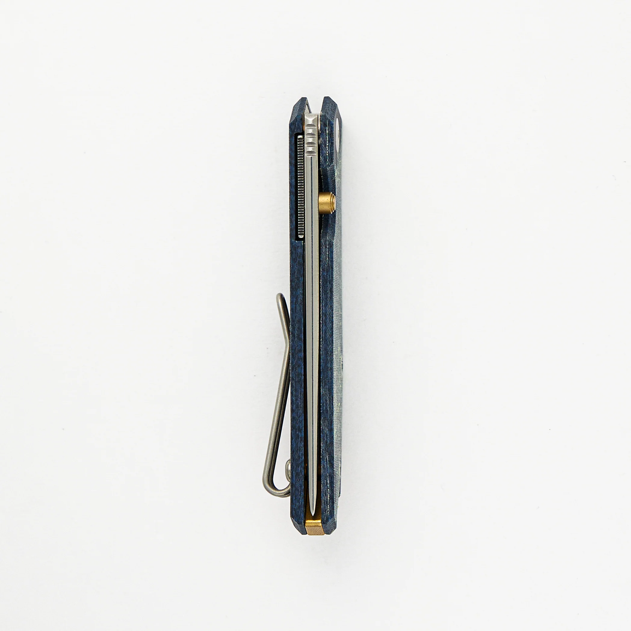 Clyde - Denim Micarta - Brass - Image 5