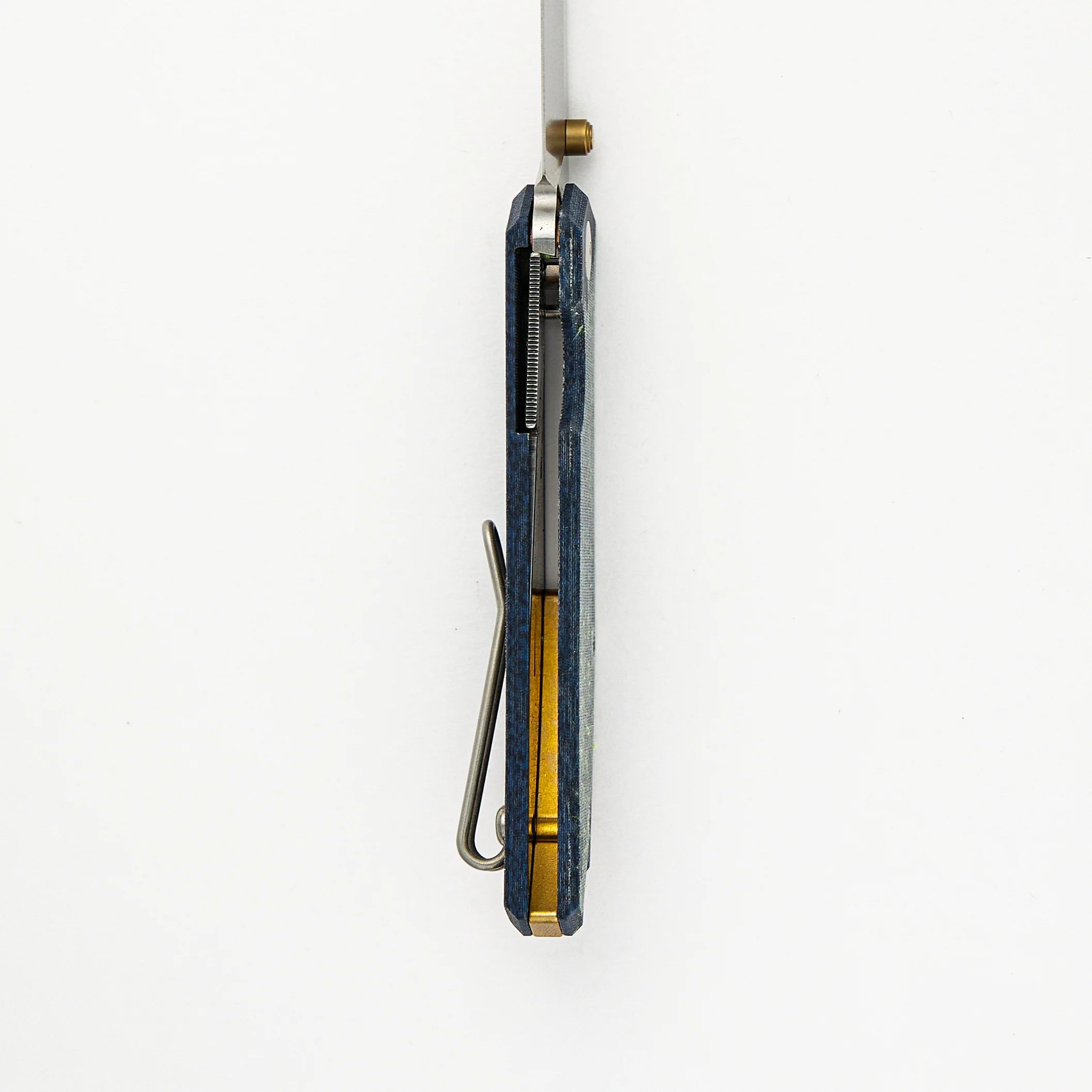 Clyde - Denim Micarta - Brass - Image 6