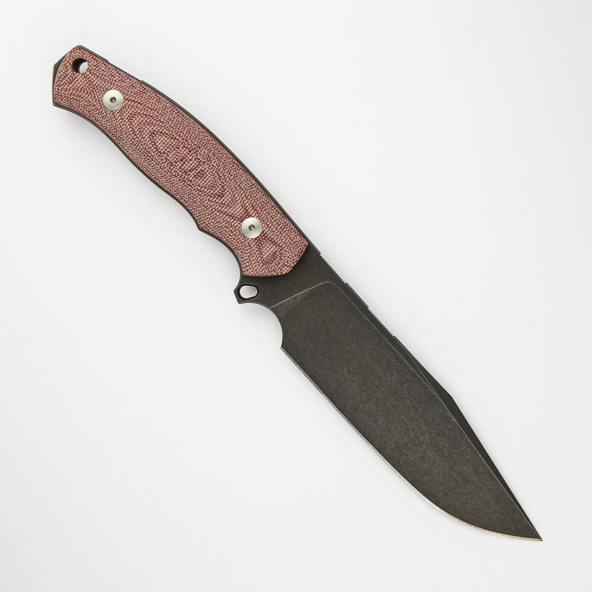 GMF4 - Fixed Blade - Red Canvas Micarta - PVD - Image 2