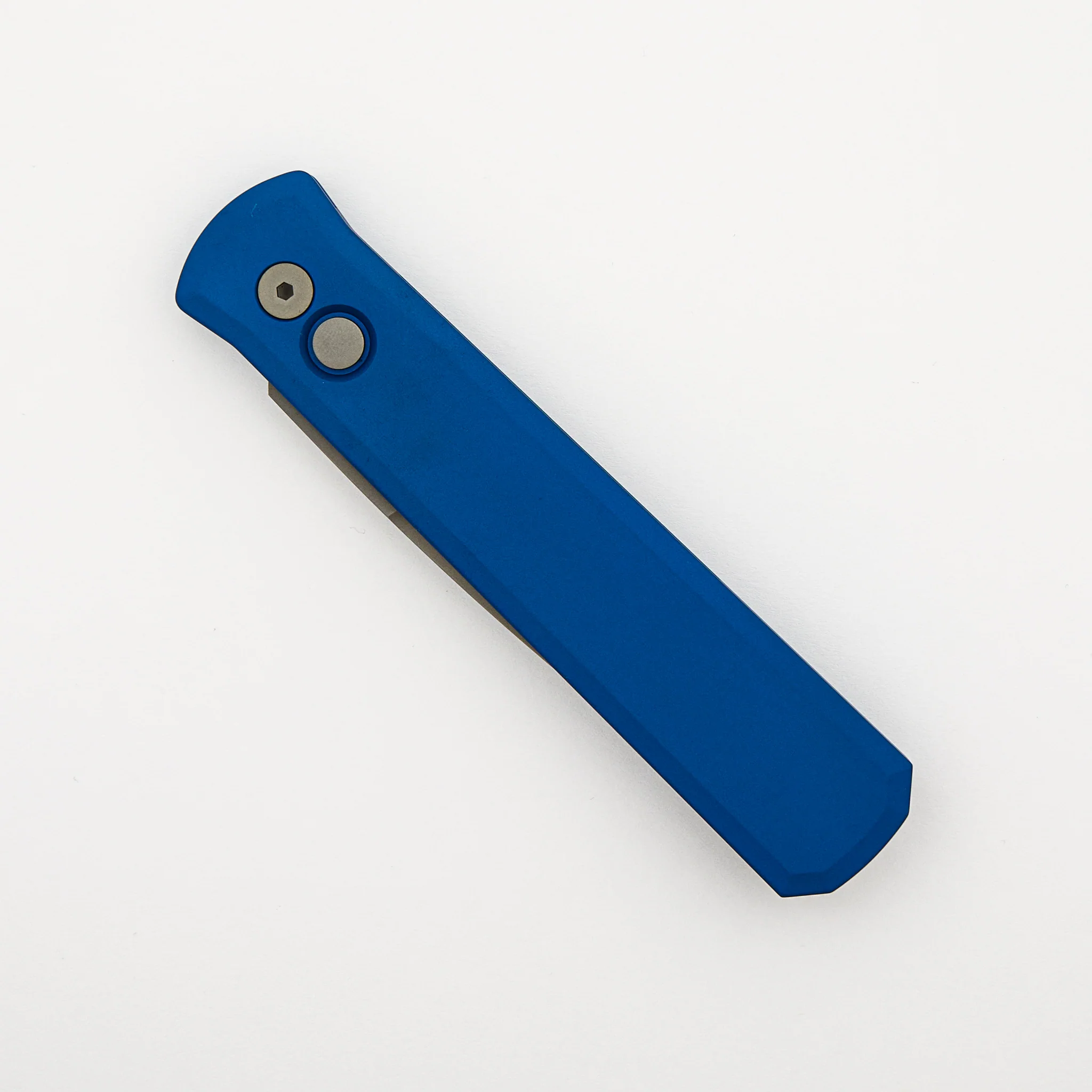 GODFATHER – Solid Blue Handle – Blasted 154CM Plain Edge Blade 920-Blue - Image 3