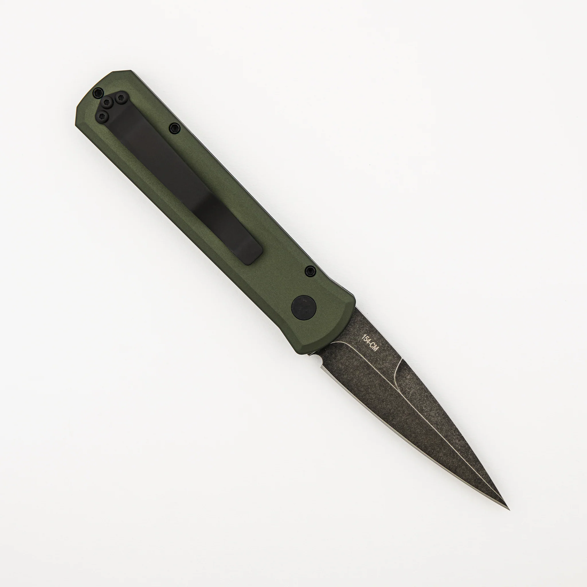 Godson β 721-Green DLCW - Solid Green Handle - DLC Washed 154CM Blade - Image 2