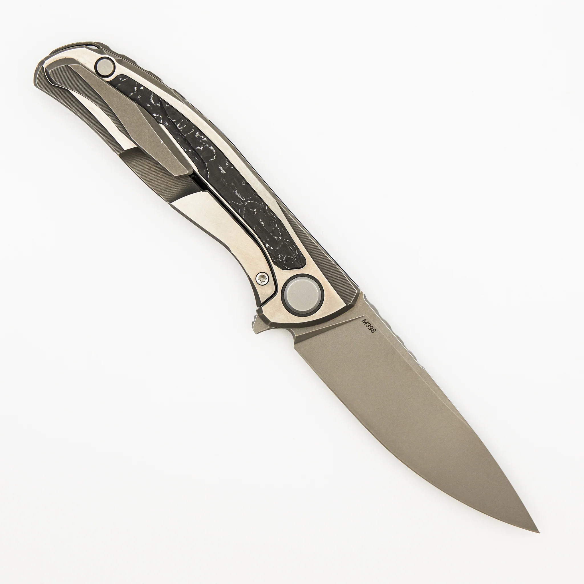 Hati Gen 3 - LVCKS Exclusive - M398 Blade - Marbled Carbon Fiber Handle - MRBS - Image 2