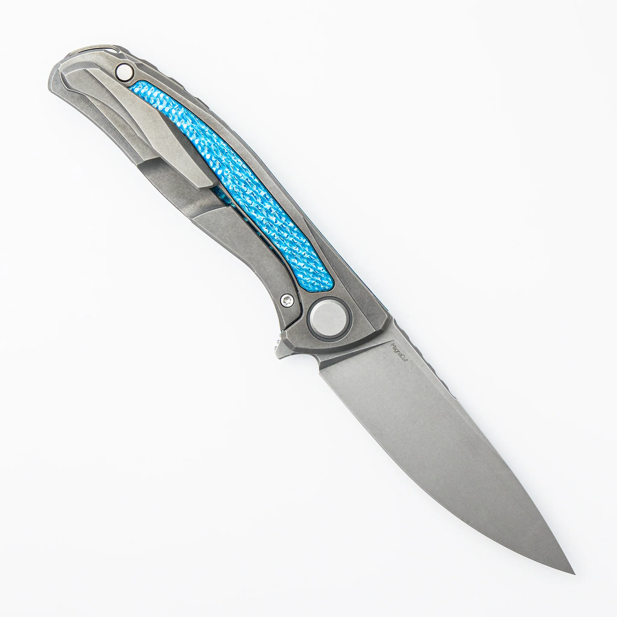 Hati - MagnaCut Blade - Aquamarine Alutex/Titanium Handle - MRBS - Image 2