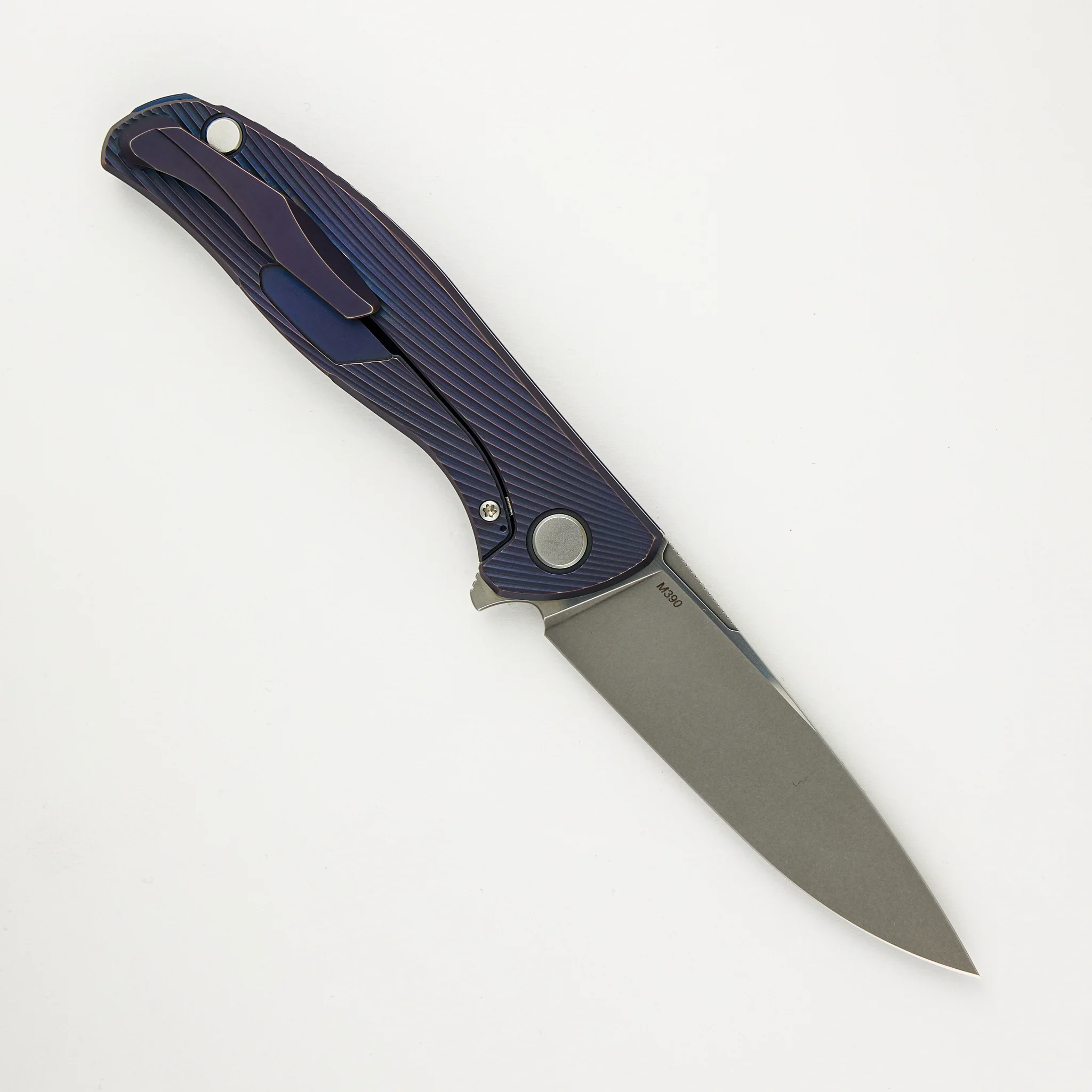 Hati TS - M390 Blade - Titanium/Purple G10 Handle - MRBS - Image 2
