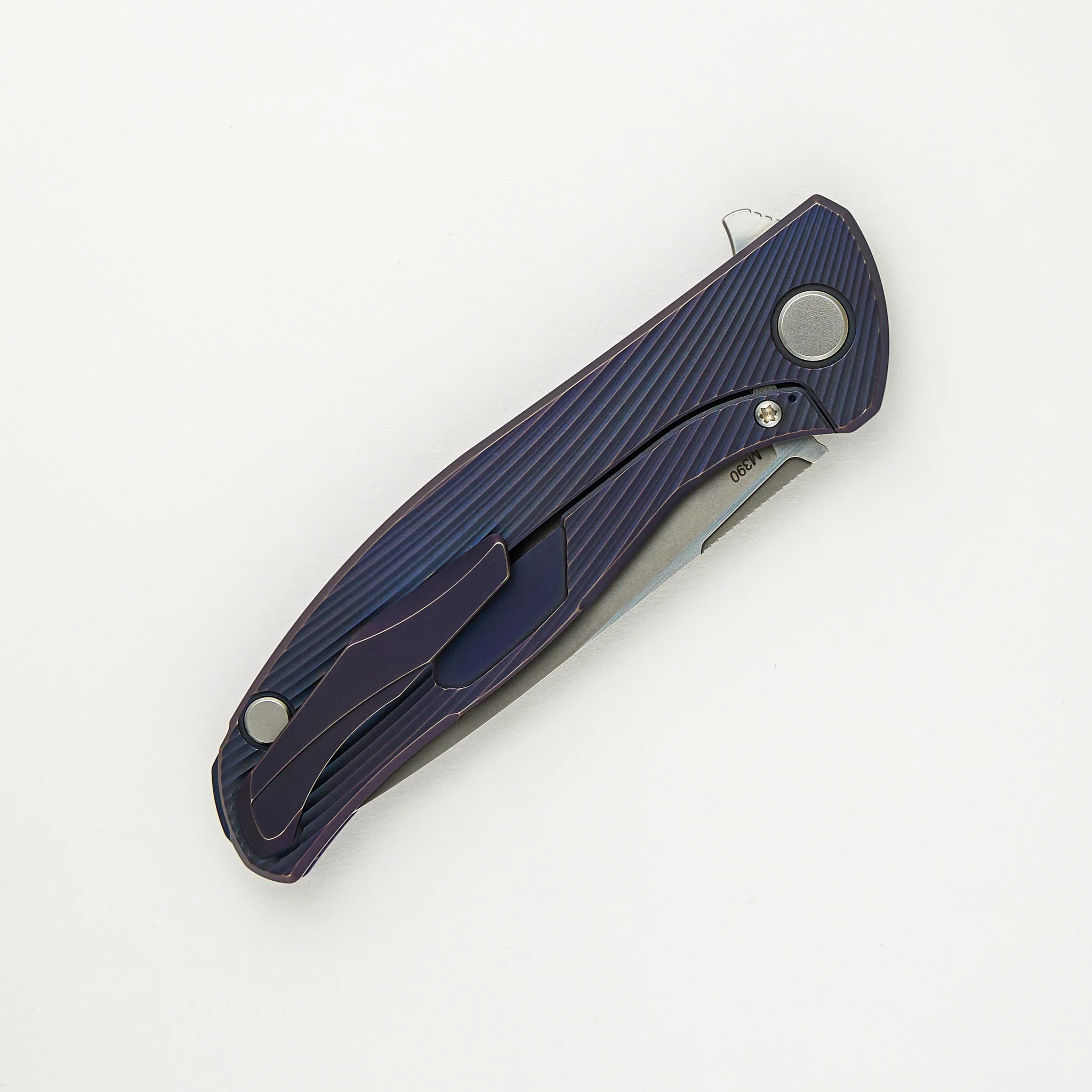 Hati TS - M390 Blade - Titanium/Purple G10 Handle - MRBS - Image 4