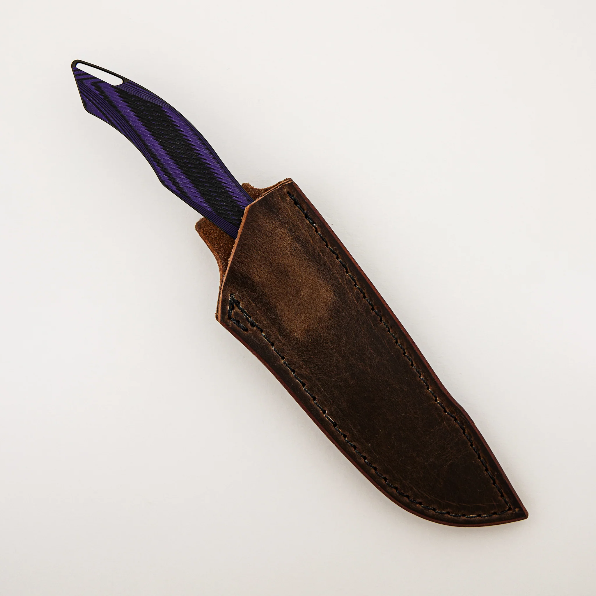 Helo - Black and Purple G10 Handle - Raw DLC MagnaCut Blade - Image 4