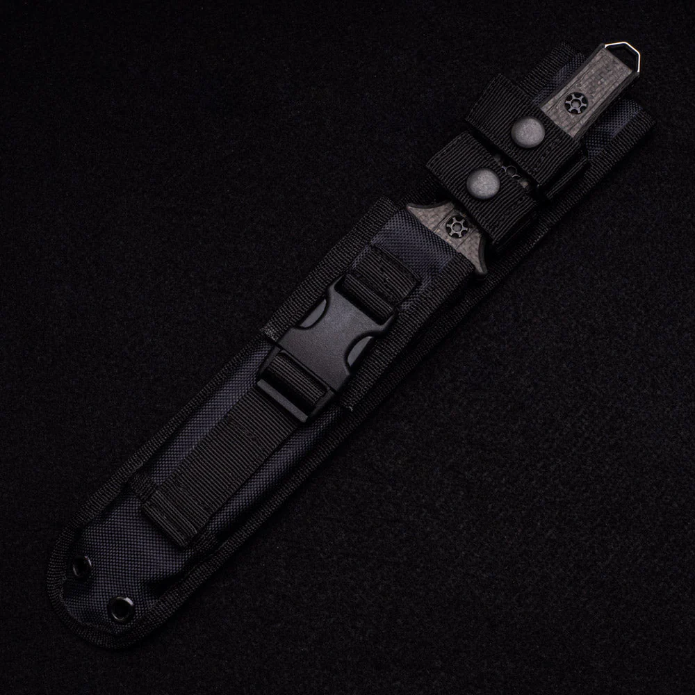 Nephilim – Carbon Fiber Handle – Battle Worn Elmax Blade - Image 3