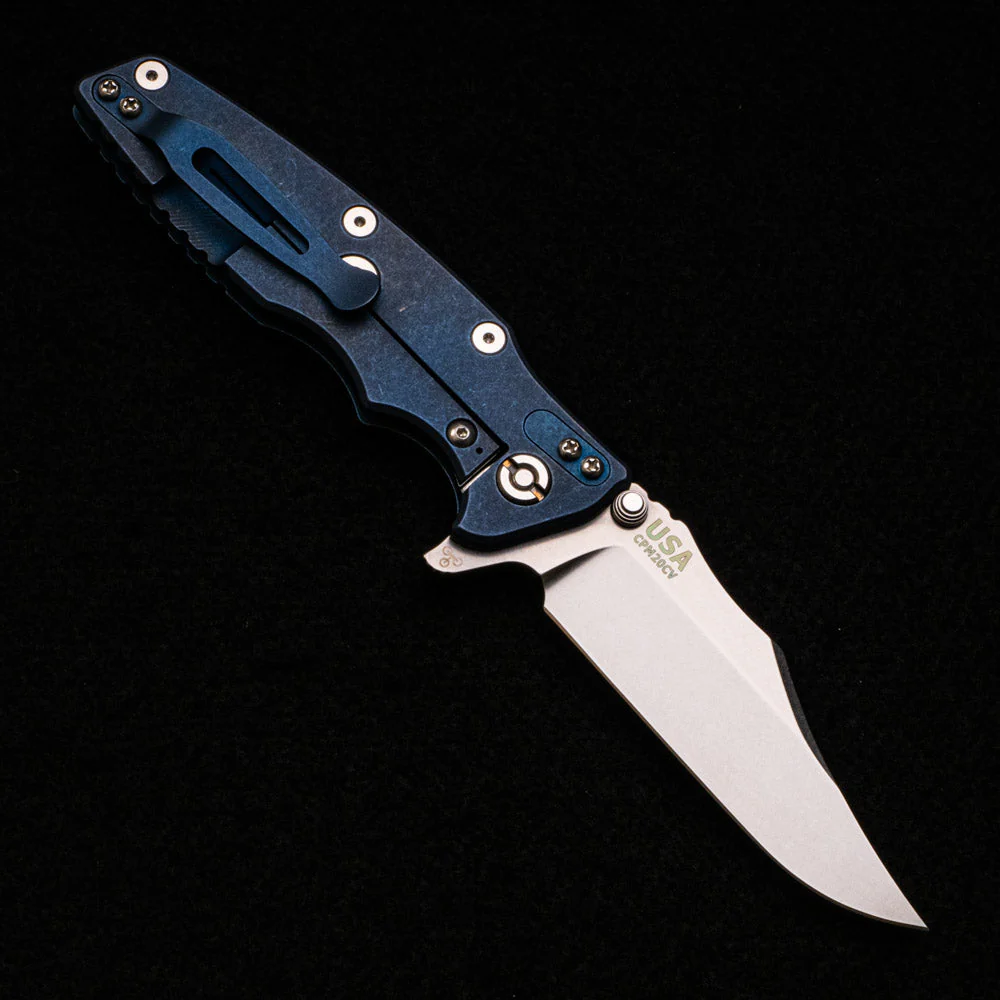 Eklipse 3.5″ – Bowie – Tri-Way – Battle Blue – Translucent Green G10 W- Extra Blue-Black G10 - Image 2