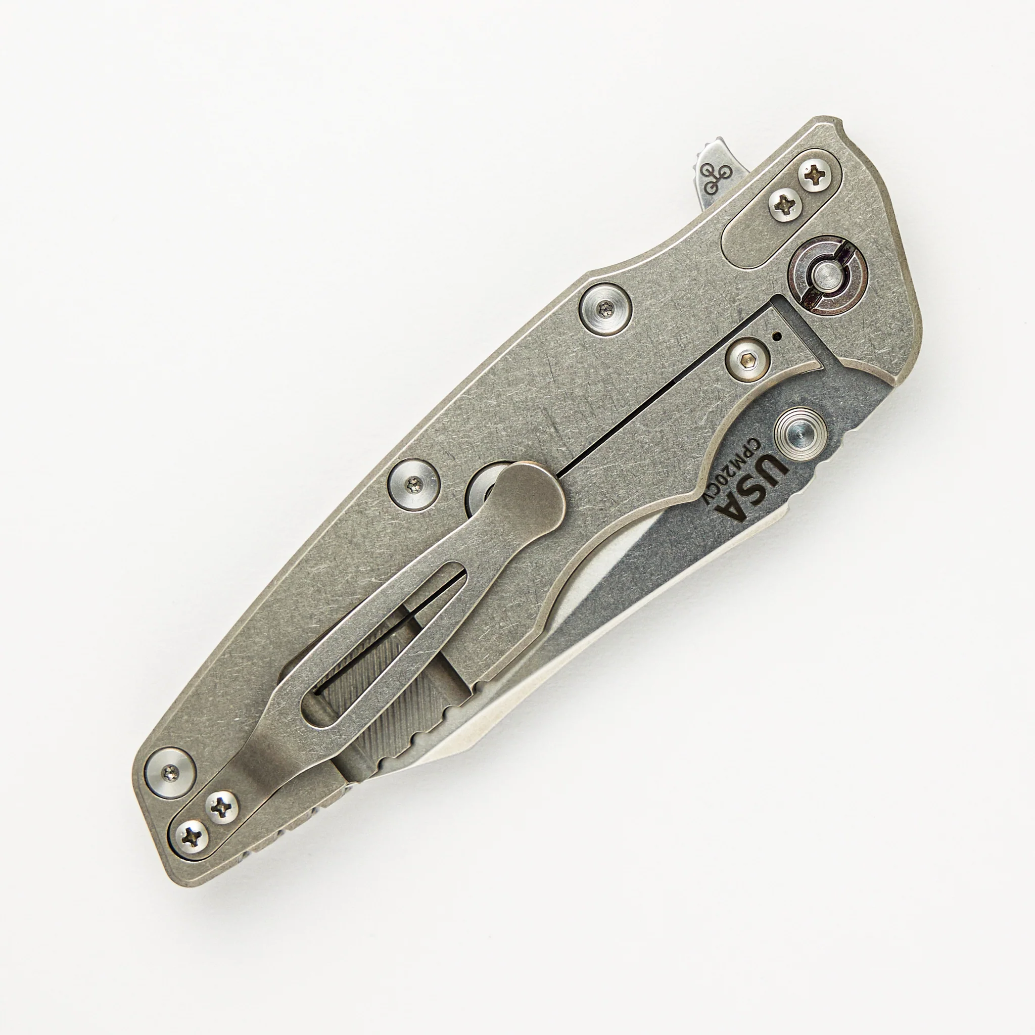 Eklipse 3.5" - CPM 20CV Wharncliffe - Tri-Way - Stonewash - Image 4