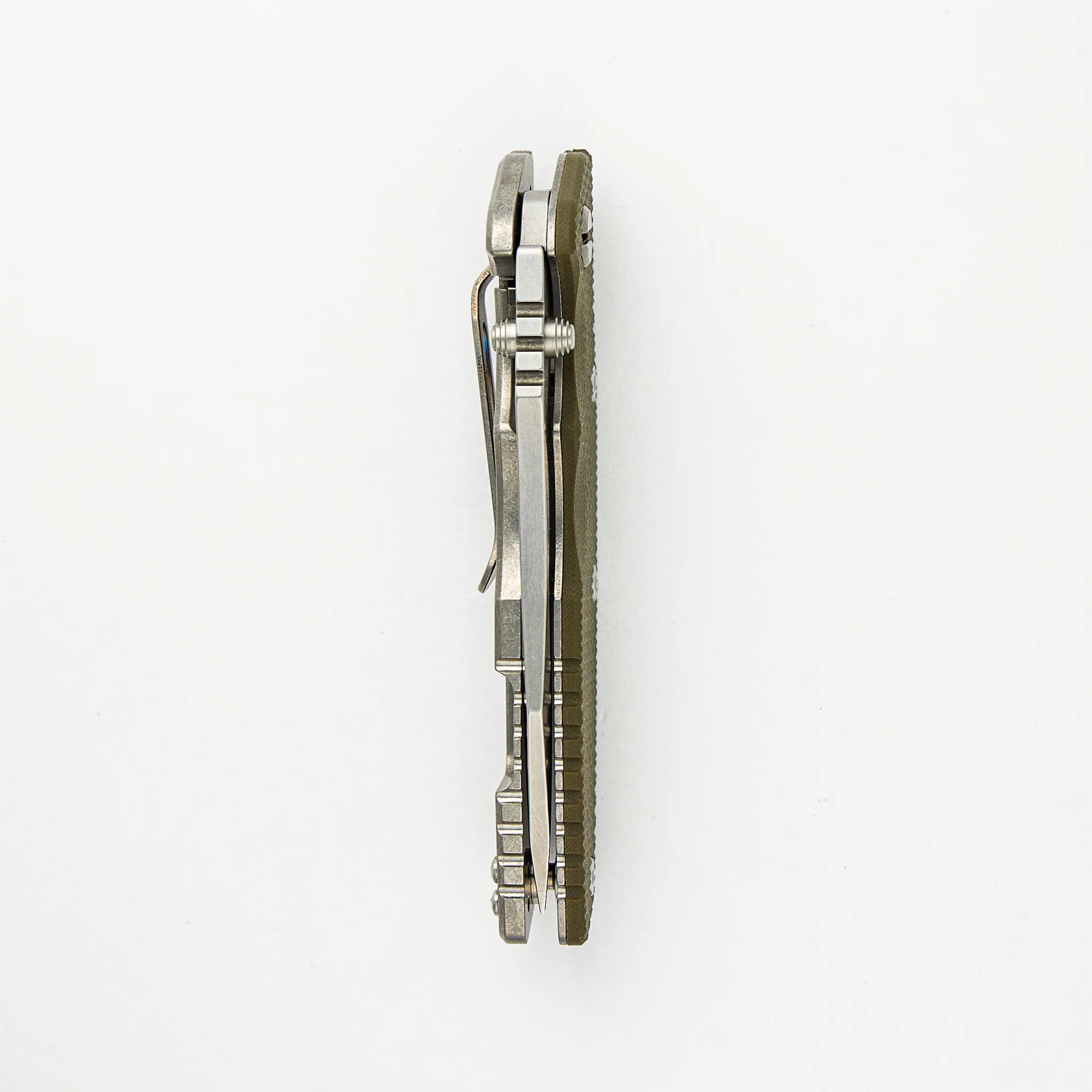 Eklipse 3.5" - S45VN Spearpoint - Tri-Way - Stonewash - OD Green G10 - Image 5