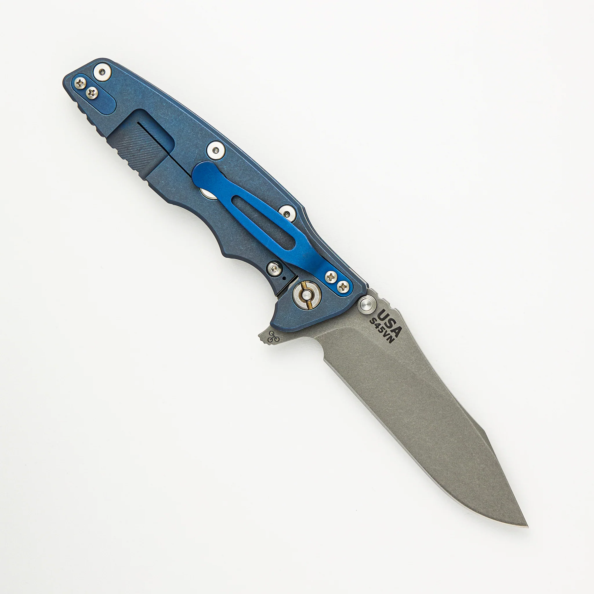 Eklipse 3.5" - Slicer S45VN Blade - Hollow Grind - Tri-Way - Battle Blue - Black G10 - Image 2