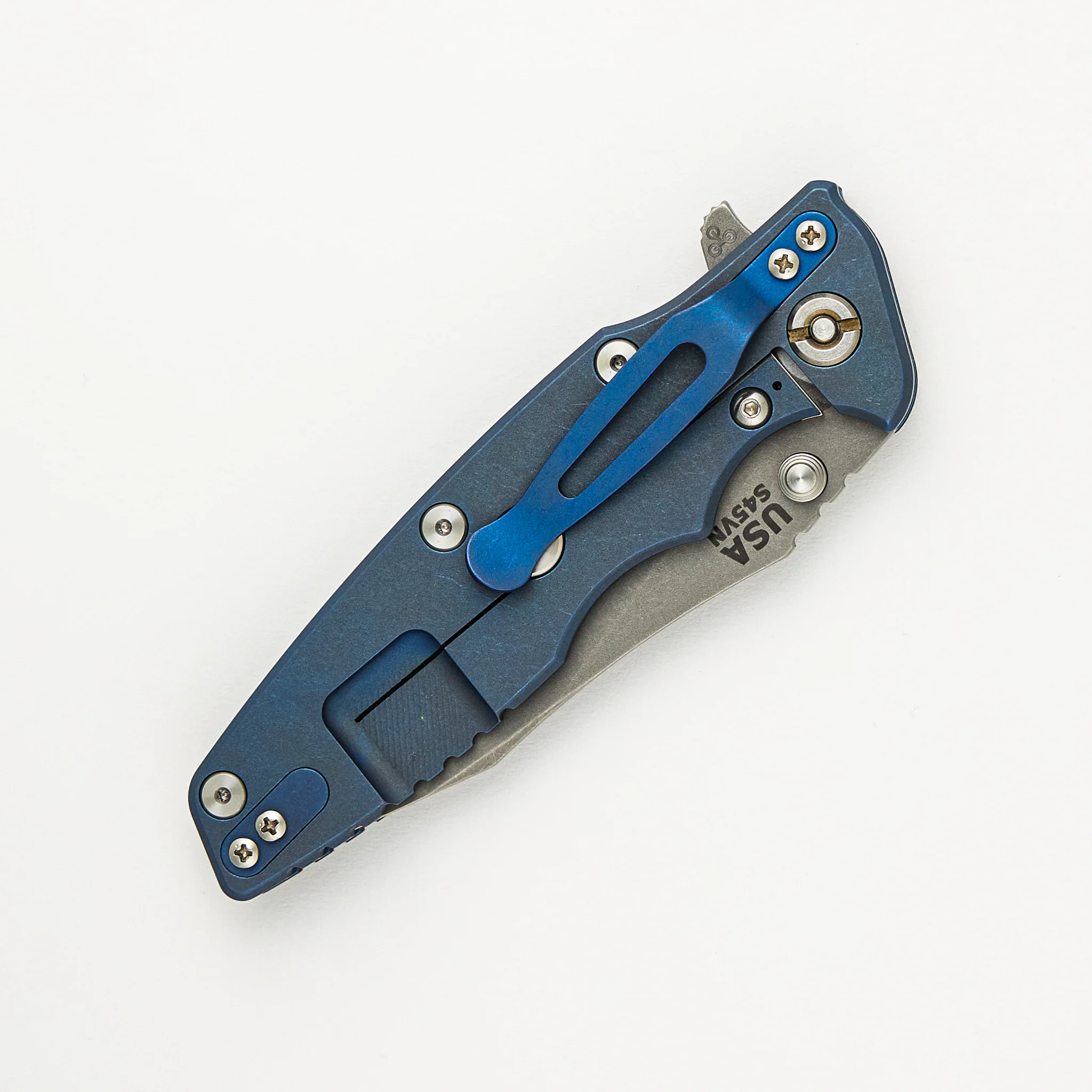 Eklipse 3.5" - Slicer S45VN Blade - Hollow Grind - Tri-Way - Battle Blue - Black G10 - Image 4