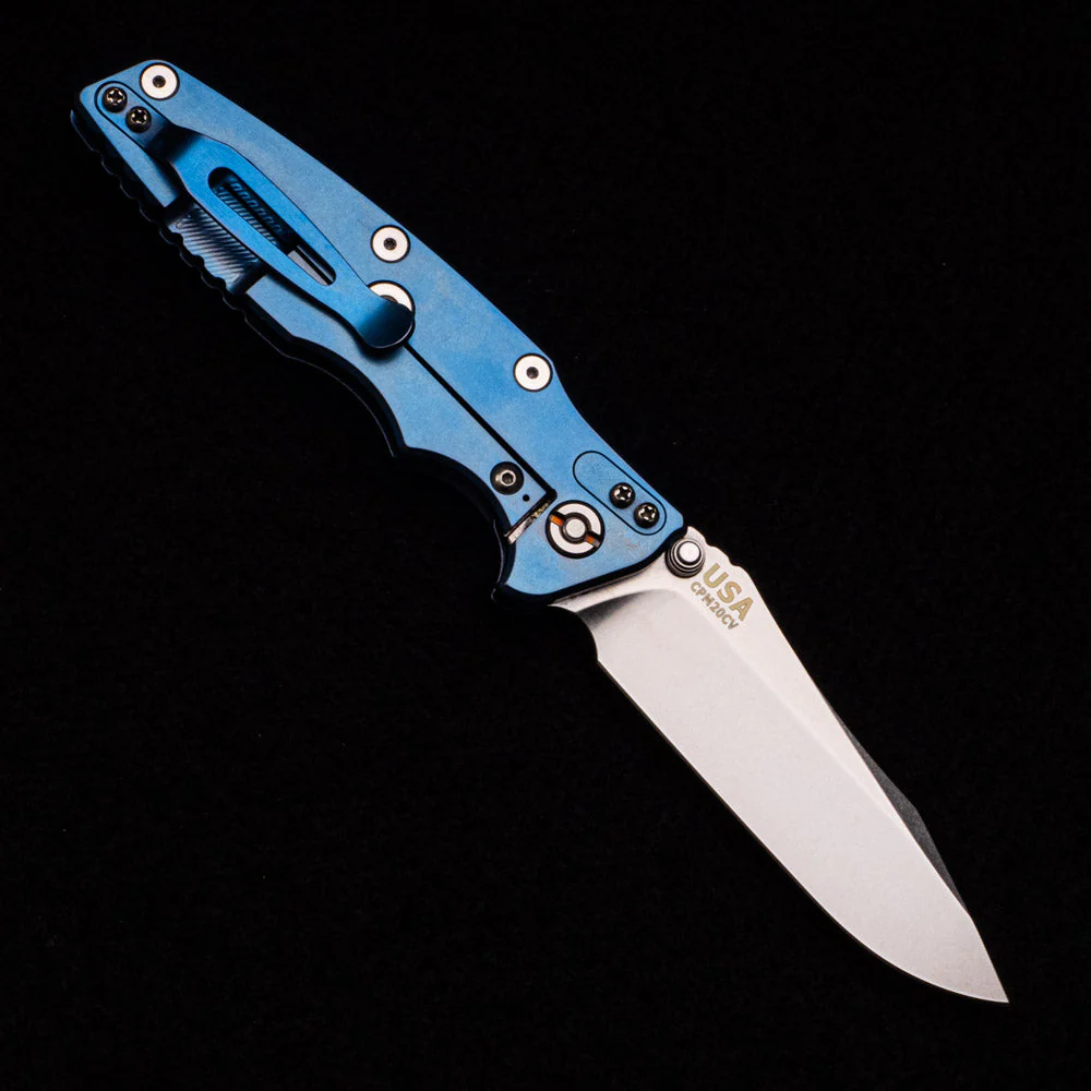 Eklipse 3.5″ – Spearpoint – Non Flipper – Tri-Way – Stonewash Blue Ti - Image 2