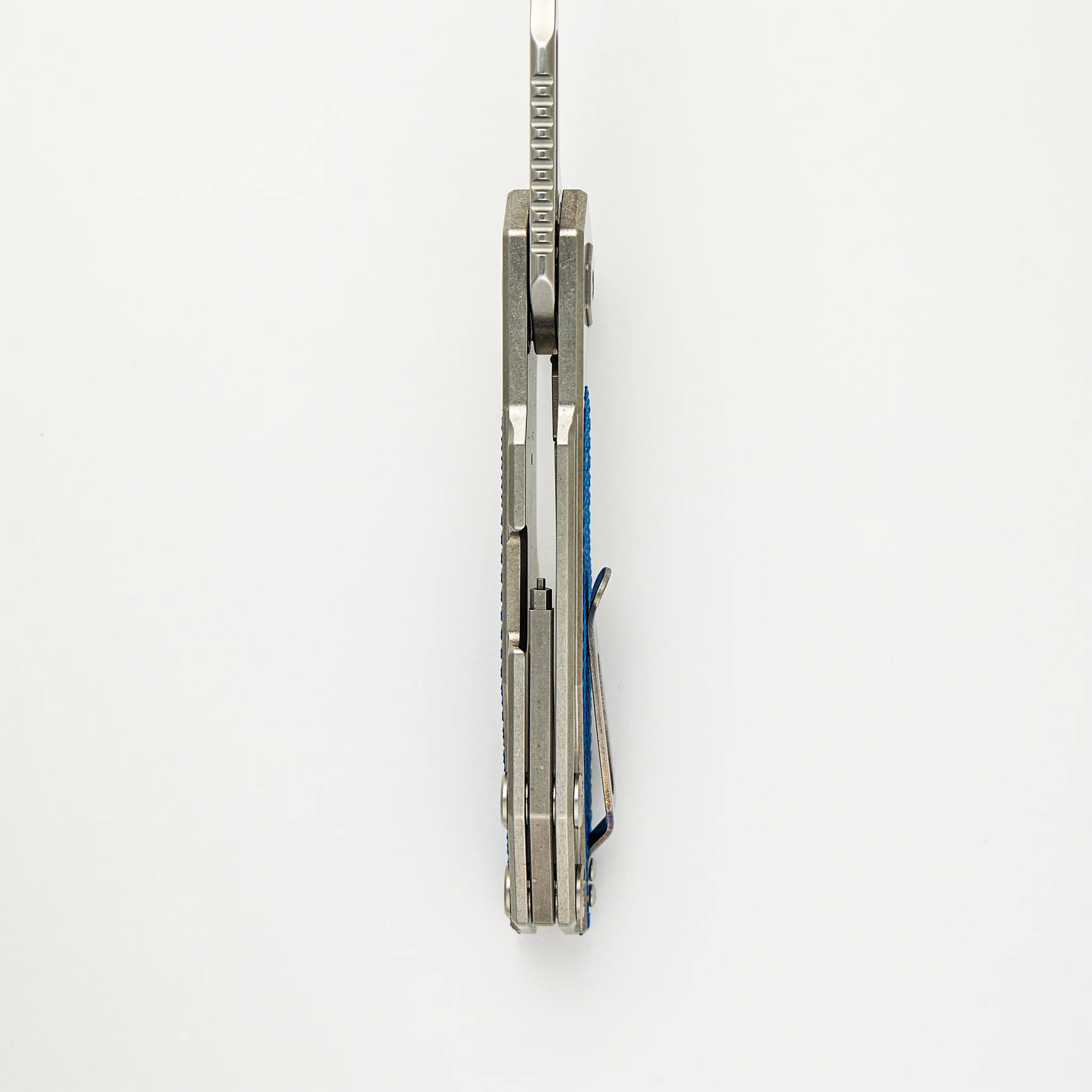 Fulltrack - Wharncliffe S45VN Blade - Tri-Way - Stonewash - Blue G10 - Image 7
