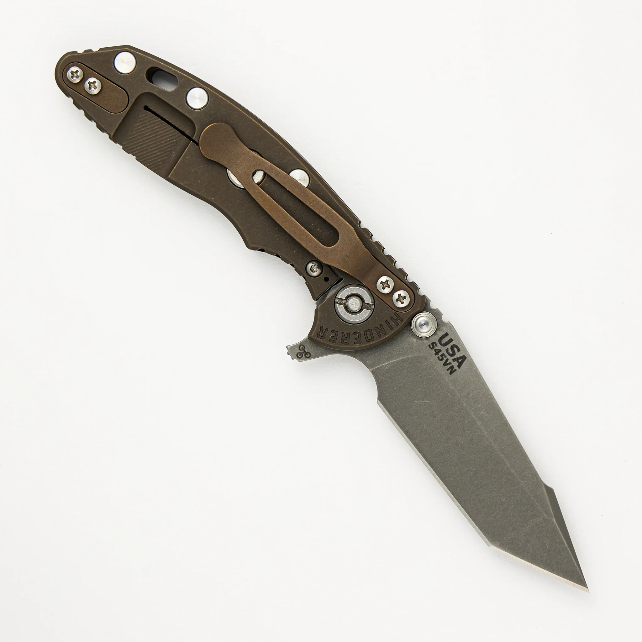 XM-18 3.0" - S45VN Harpoon Tanto - Tri-Way - Battle Bronze - Black G10 - Image 2