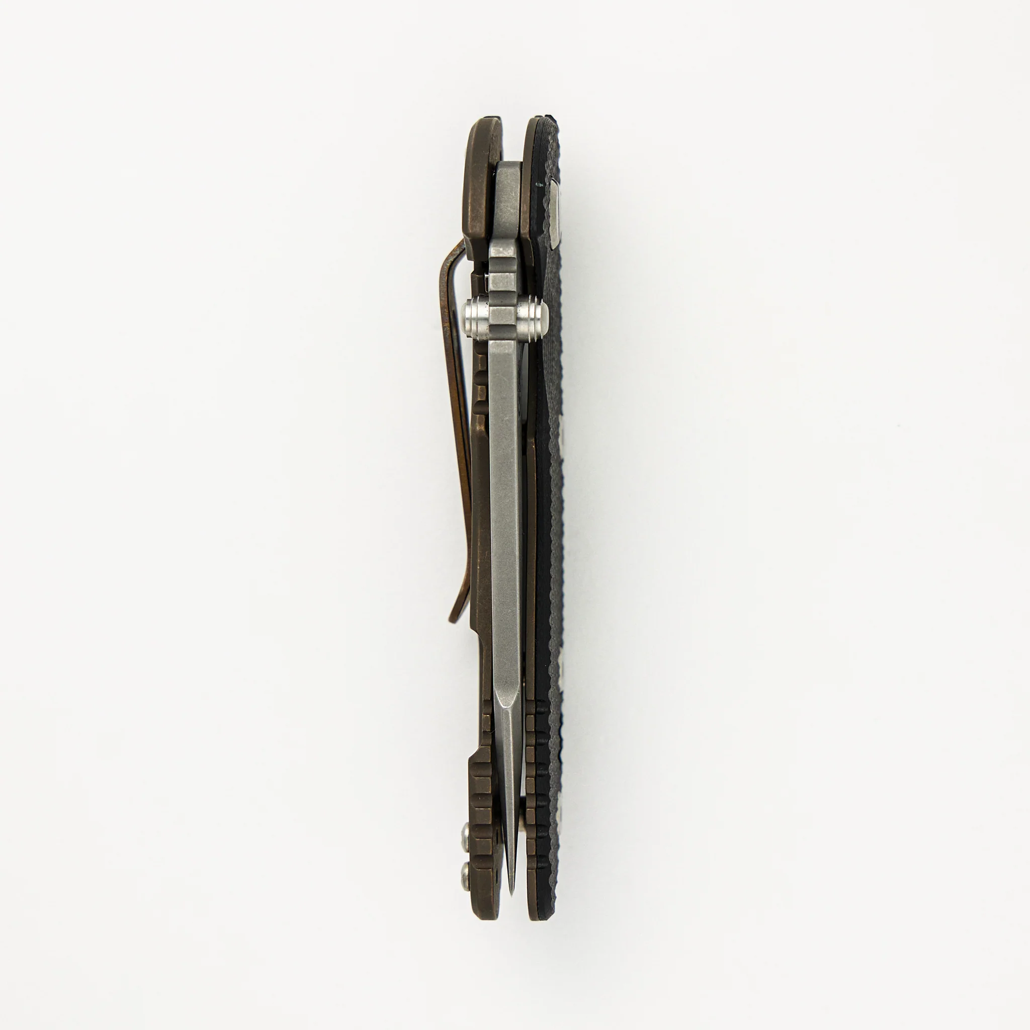 XM-18 3.0" - S45VN Harpoon Tanto - Tri-Way - Battle Bronze - Black G10 - Image 5