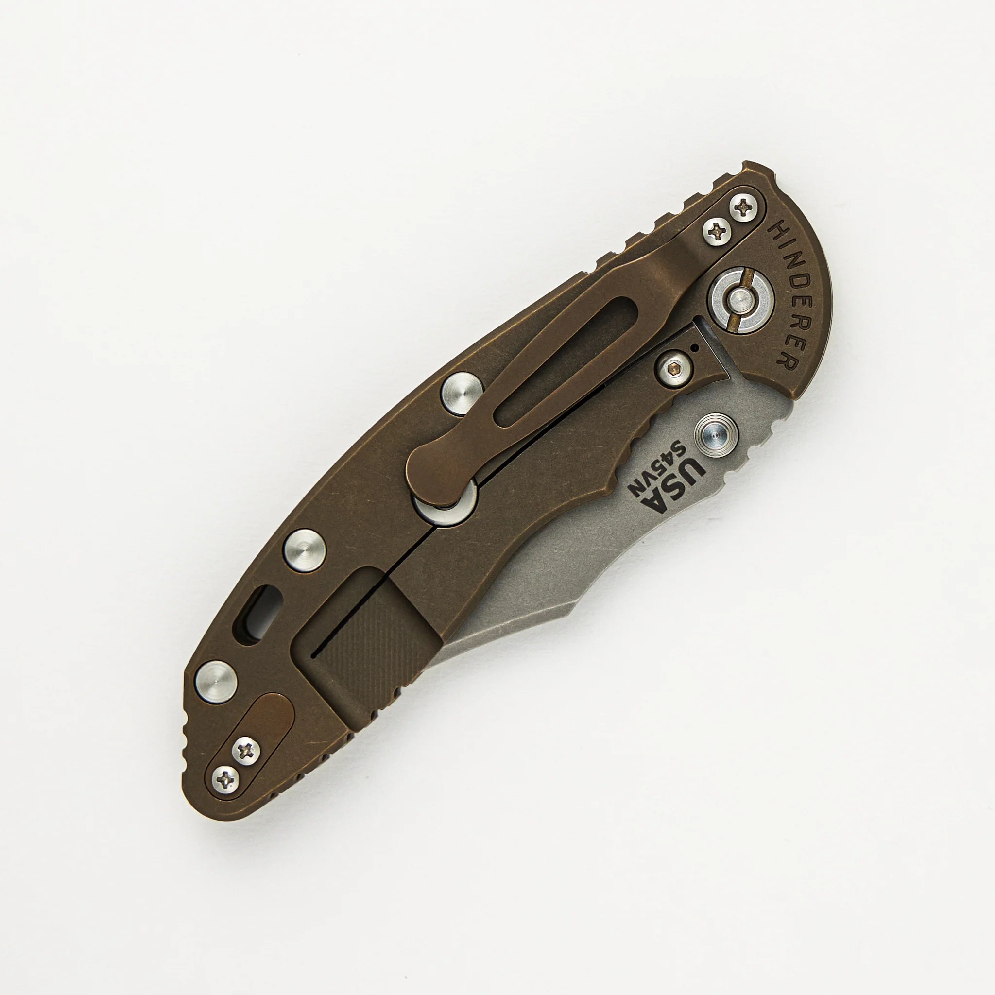 XM-18 3.5″ - Bowie S45VN - Non Flipper - Tri-Way - Battle Bronze - OD Green G10 - Image 4