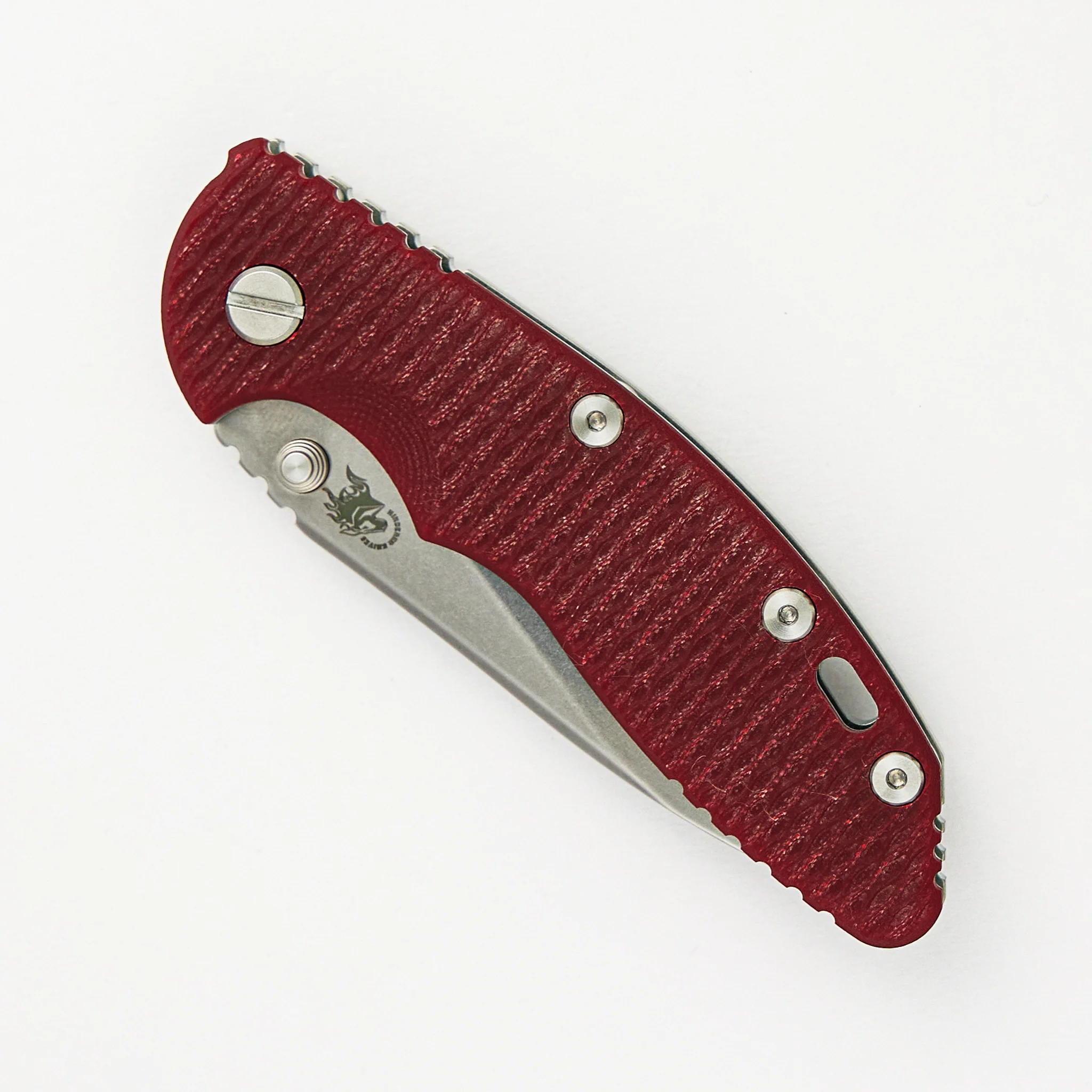 XM-18 3.5" Slicer Non Flipper Tri-Way Stonewash Red G10 - Image 3