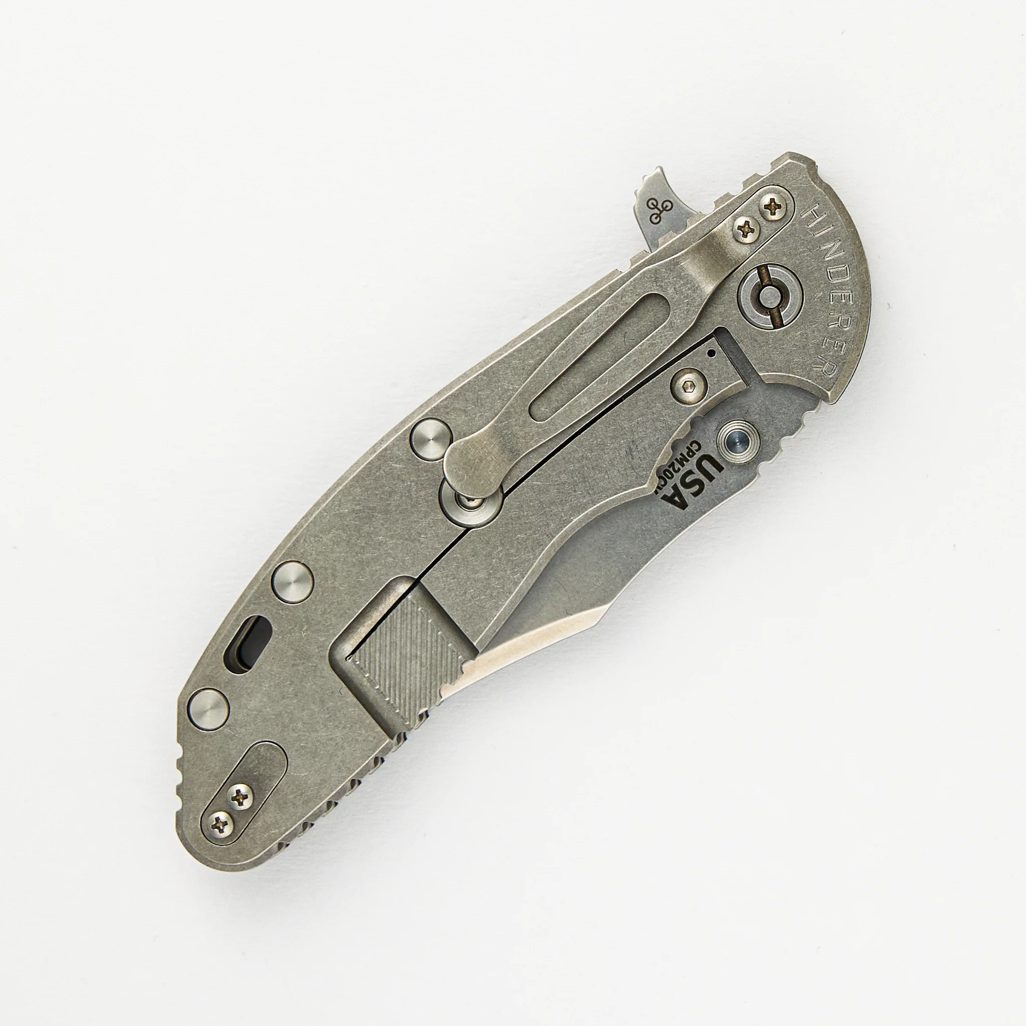 XM-24 4.0″ – Bowie CPM 20CV Blade – Tri-Way – Stonewash – Black G10 - Image 4