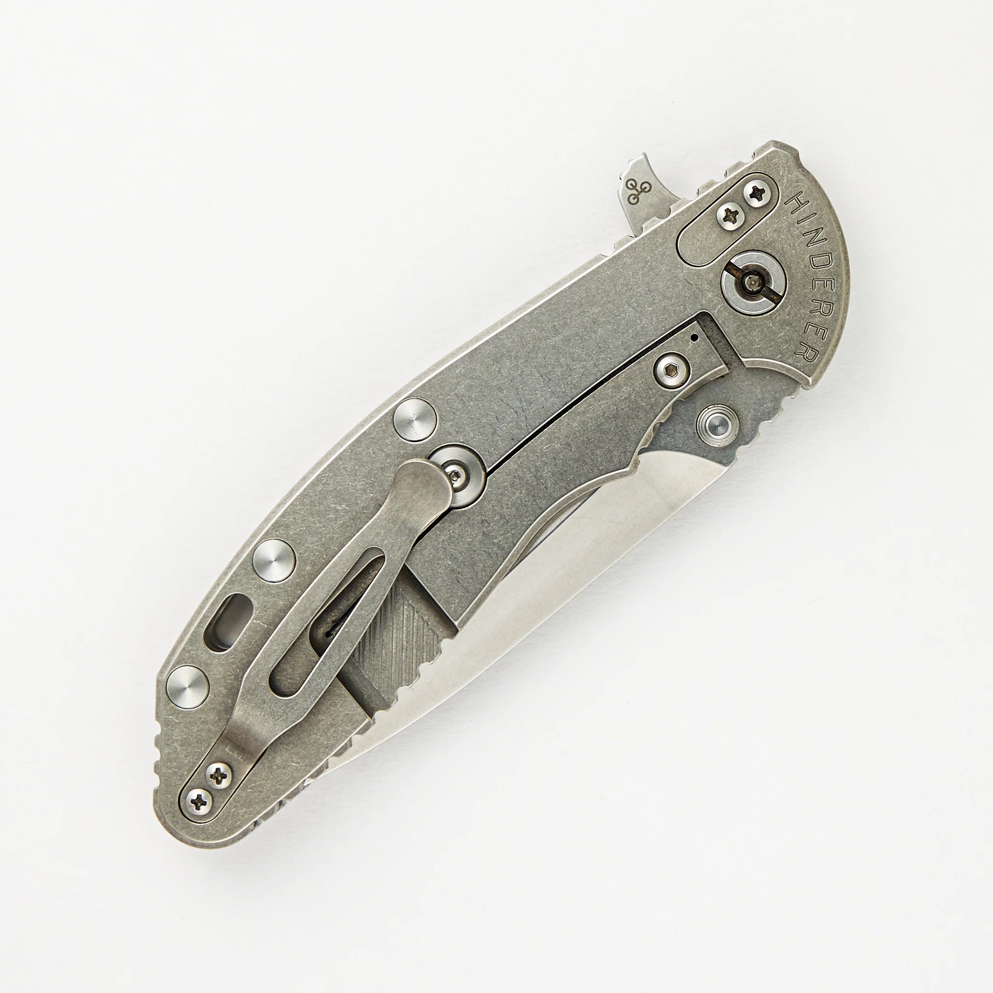 XM-24 4.0" Swedged Spear Tri-Way Stonewash Titanium Scales - Extra Black G10 Scales - Image 4