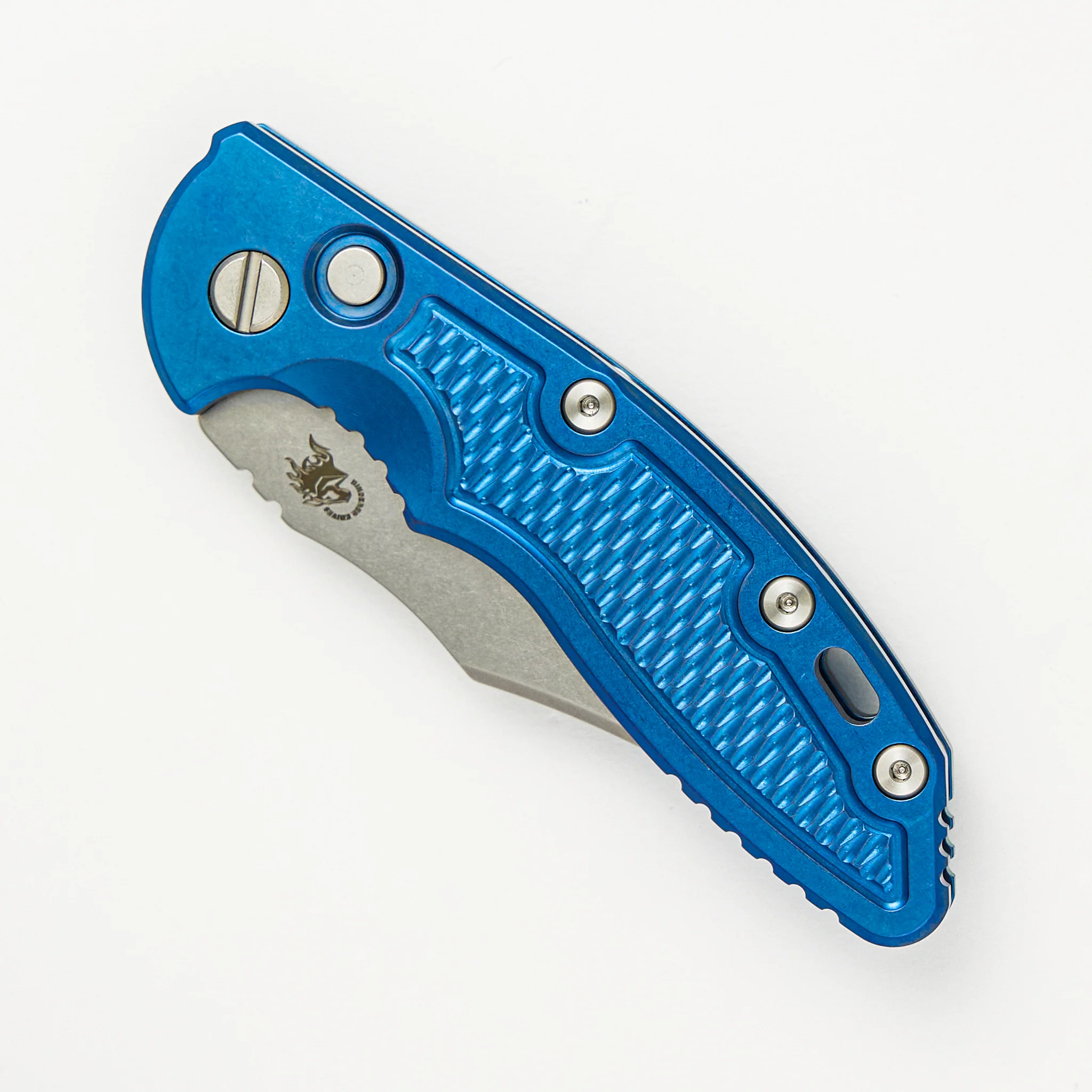 XM-18 3.5″ – Auto – Bowie S45VN Blade – Stonewash Blue - Image 3