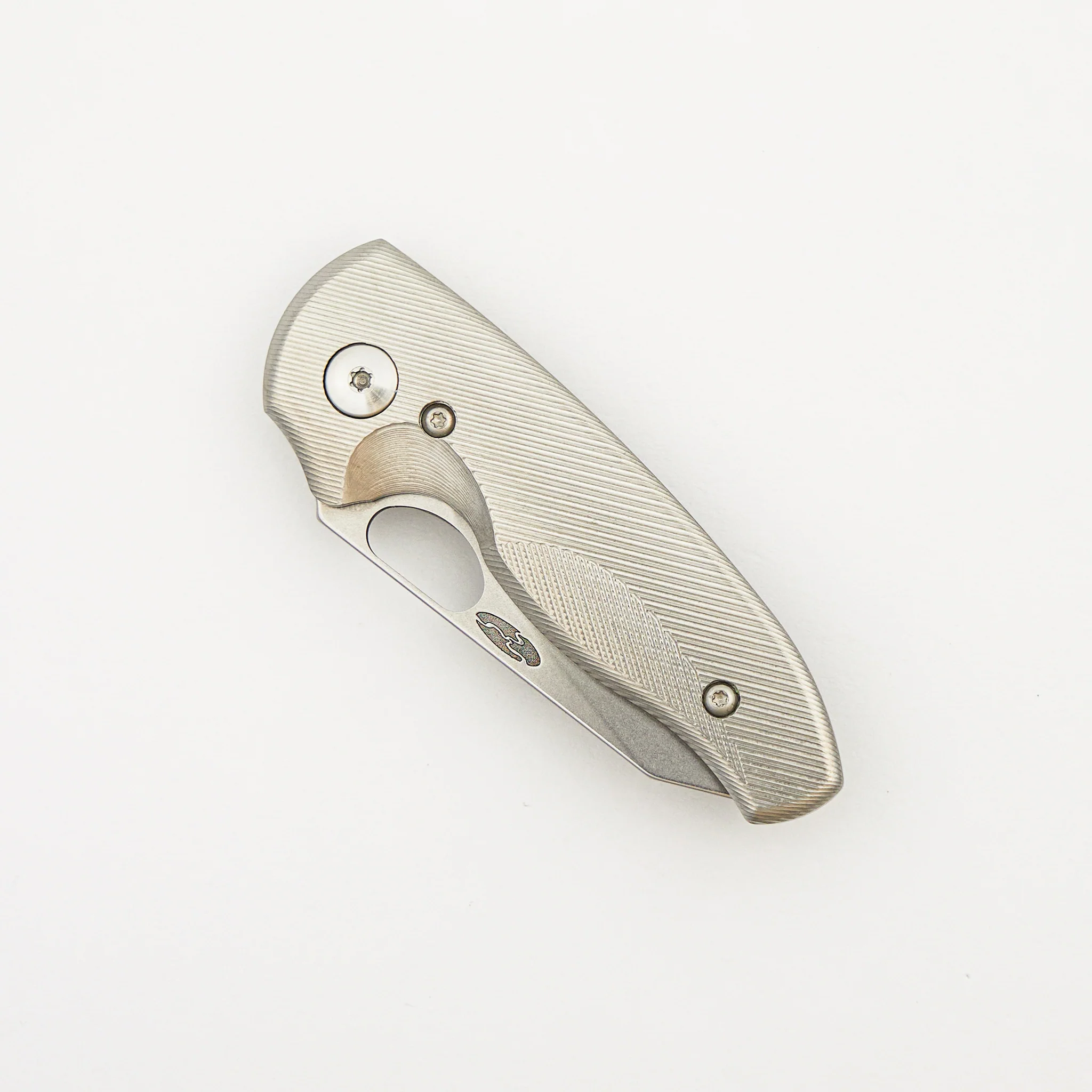 Holier Nerd Linerlock - Pinstripe Titanium 3D Handle - MagnaCut Blade - Image 3