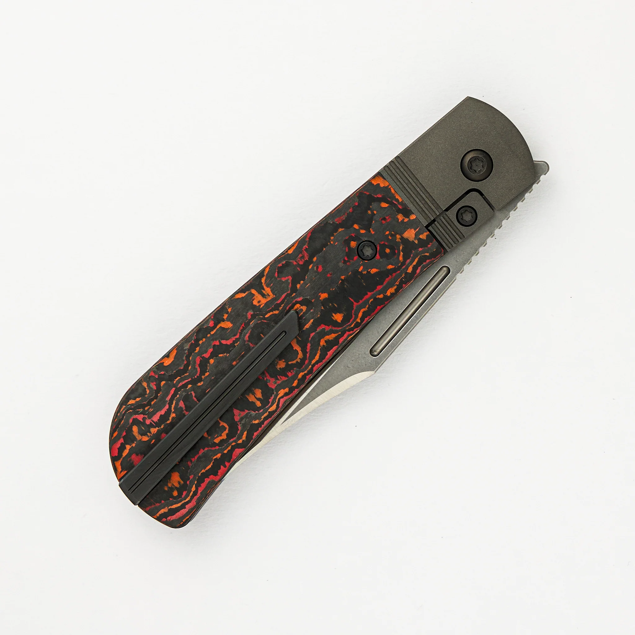 The Benny - Mars Valley Fat Carbon Handle - Belt Satin Lannys Clip Blade - Image 4