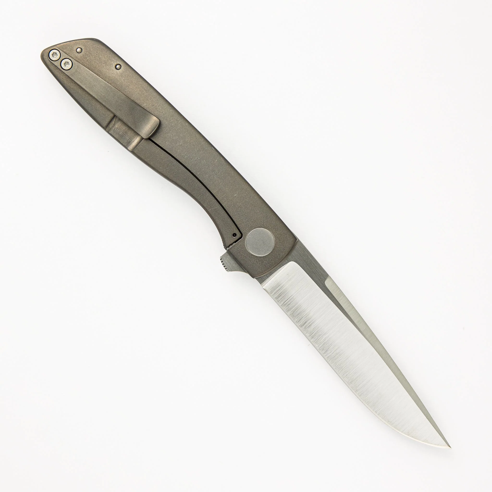 White CarboTi Dirtdobber Drop Point - 2024 R1 Invitational - Image 2