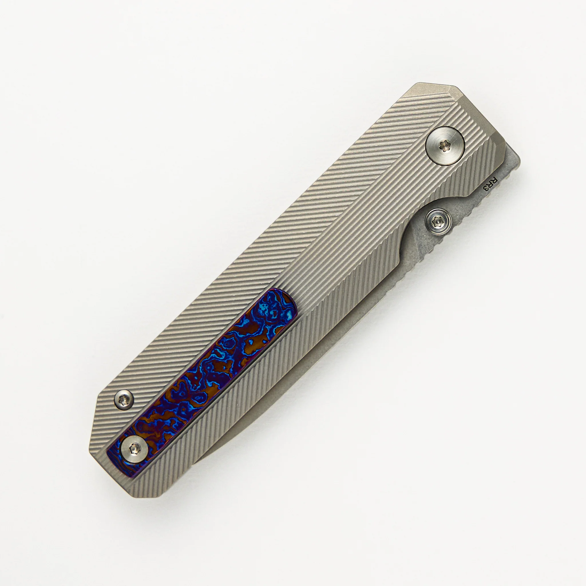 RR3 - Stonemilled - Stonewashed Vanax SuperClean Blade - Timascus Clip - Image 4