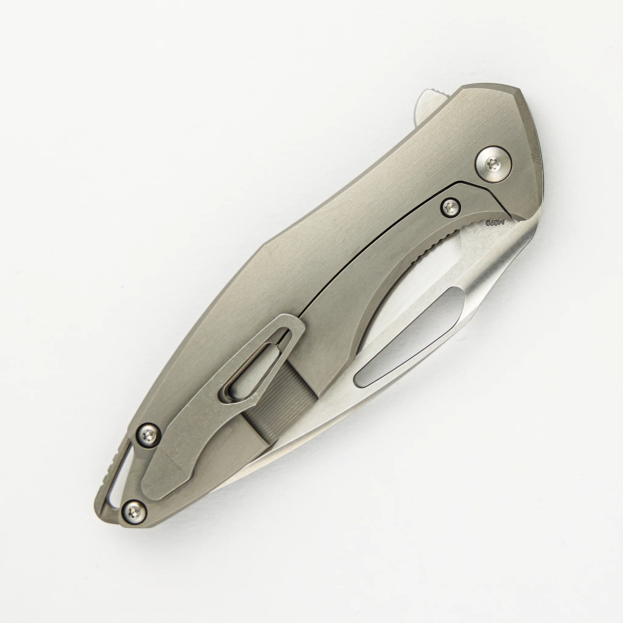 Arius - Titanium/Smooth Teal Camo Carbon Handle - M390 Blade - Image 4