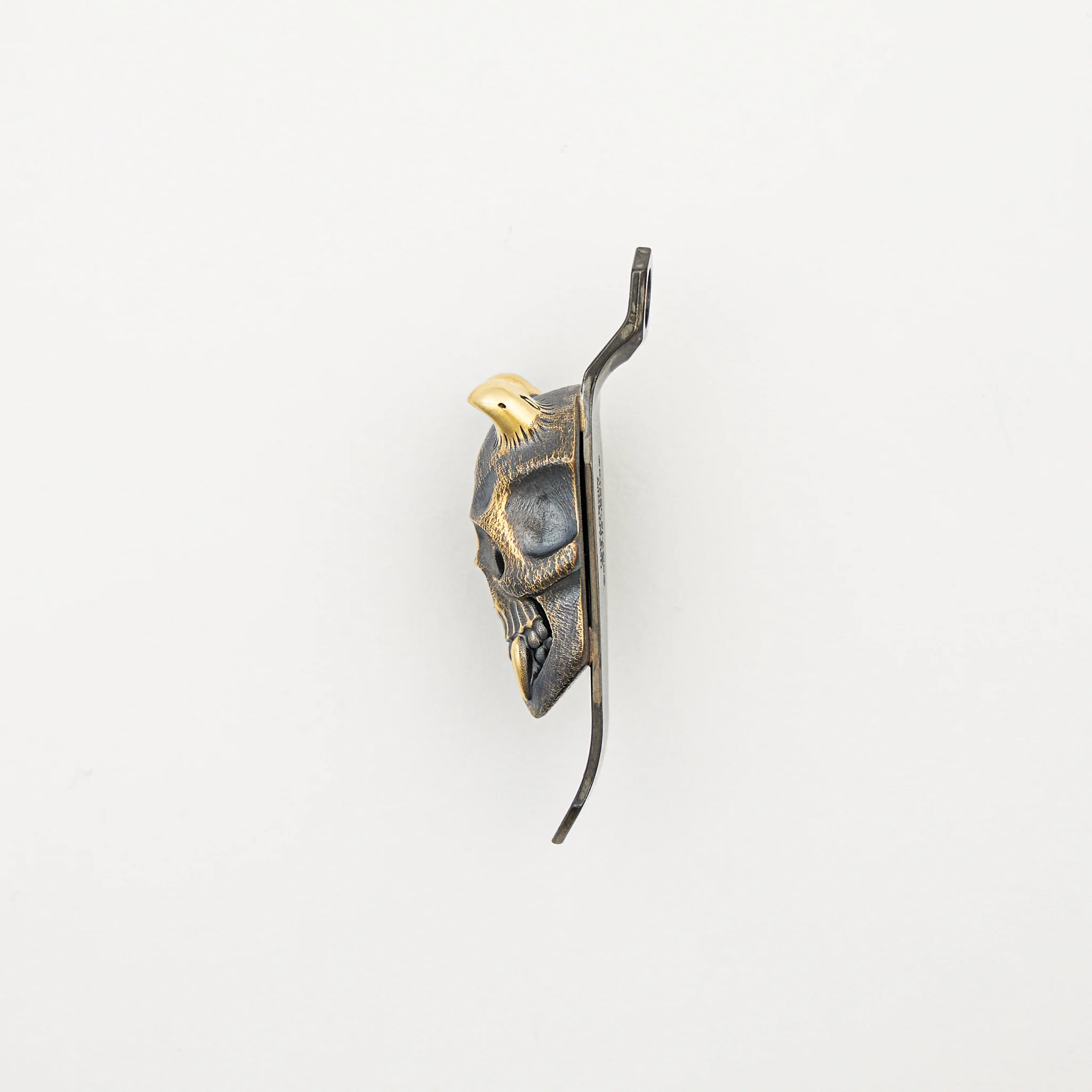 Large Bronze OG Hannya 2D Sakura Eyes Microtech CNC Clip - Image 3