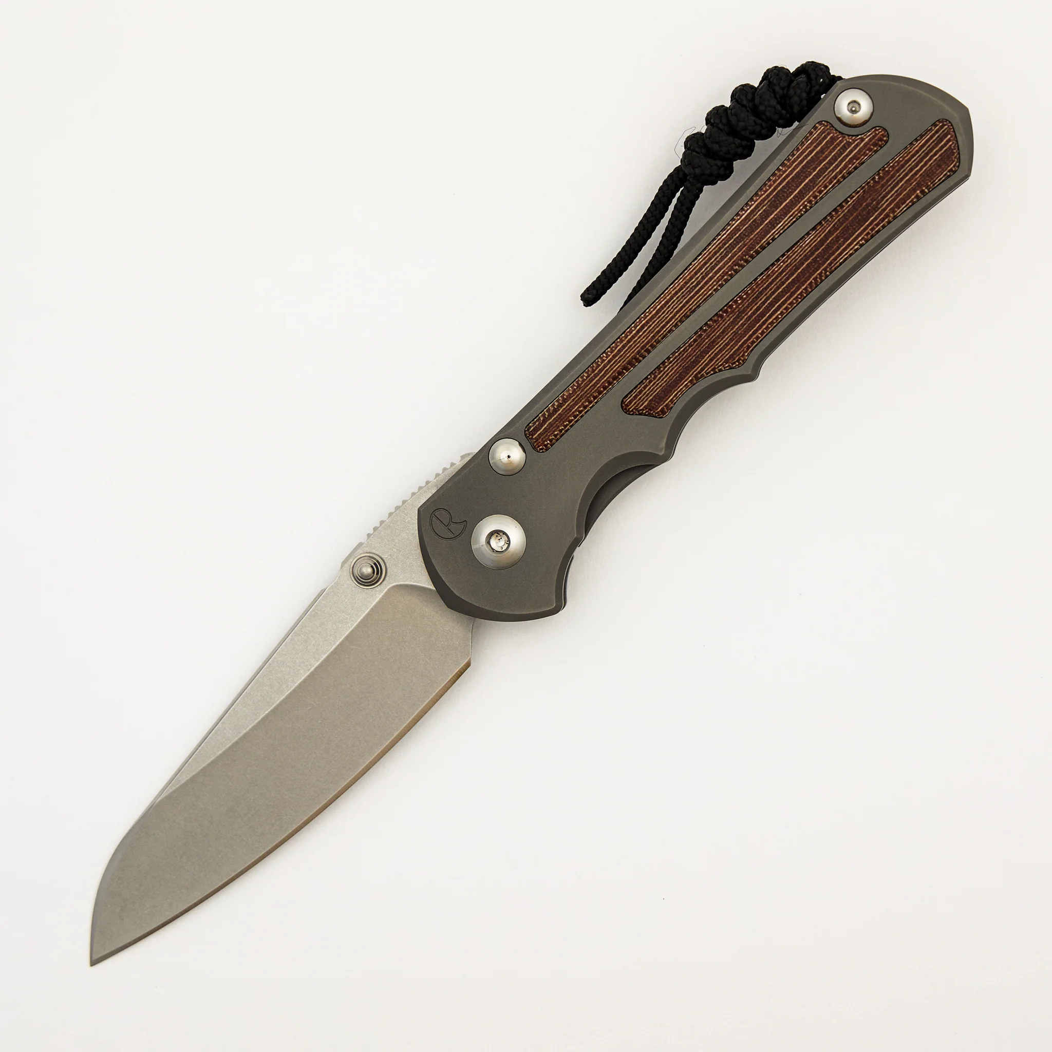 Large Inkosi - Insingo CPM MagnaCut Blade - Glass Blasted - Natural Canvas Micarta Inlays
