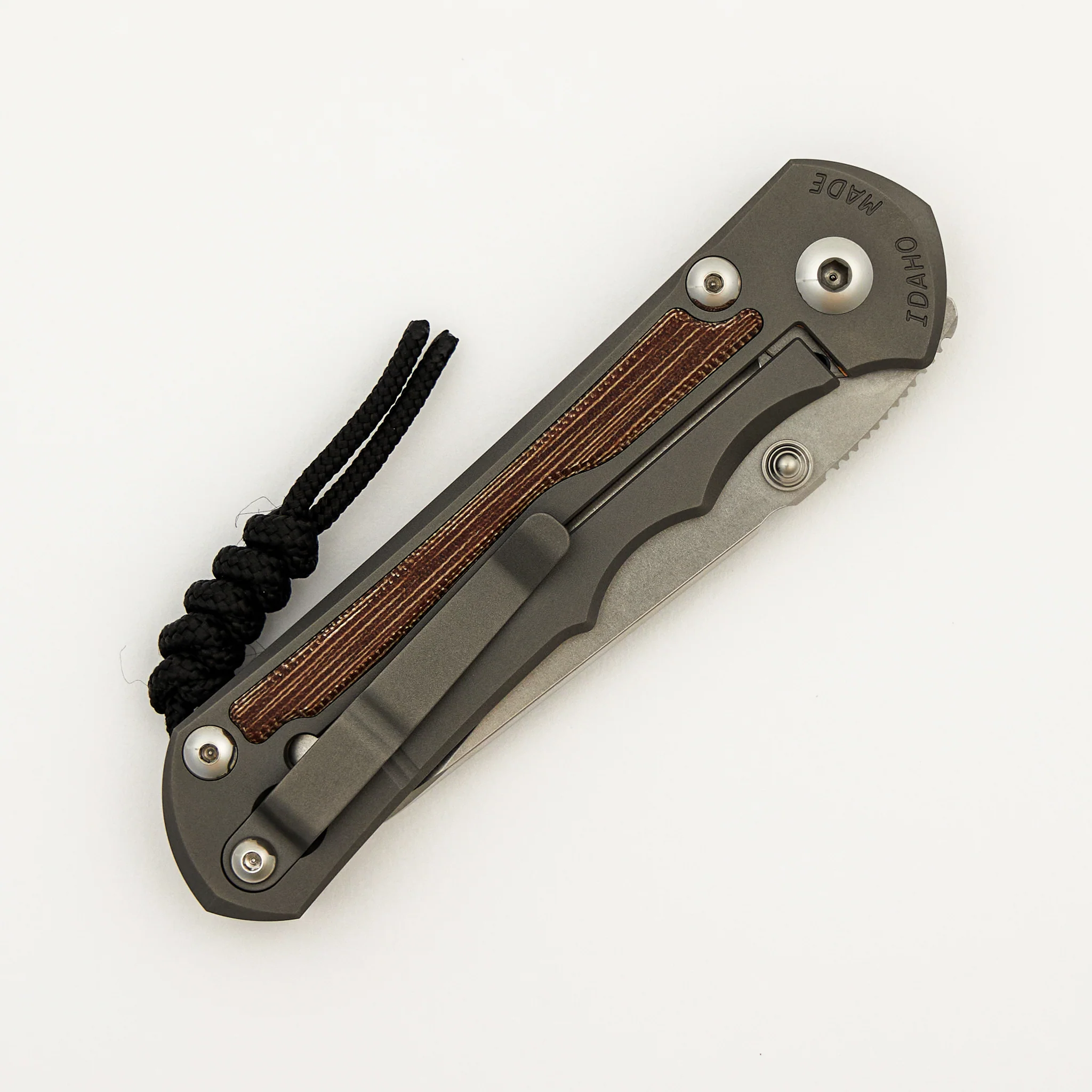 Large Inkosi - Insingo CPM MagnaCut Blade - Glass Blasted - Natural Canvas Micarta Inlays - Image 4