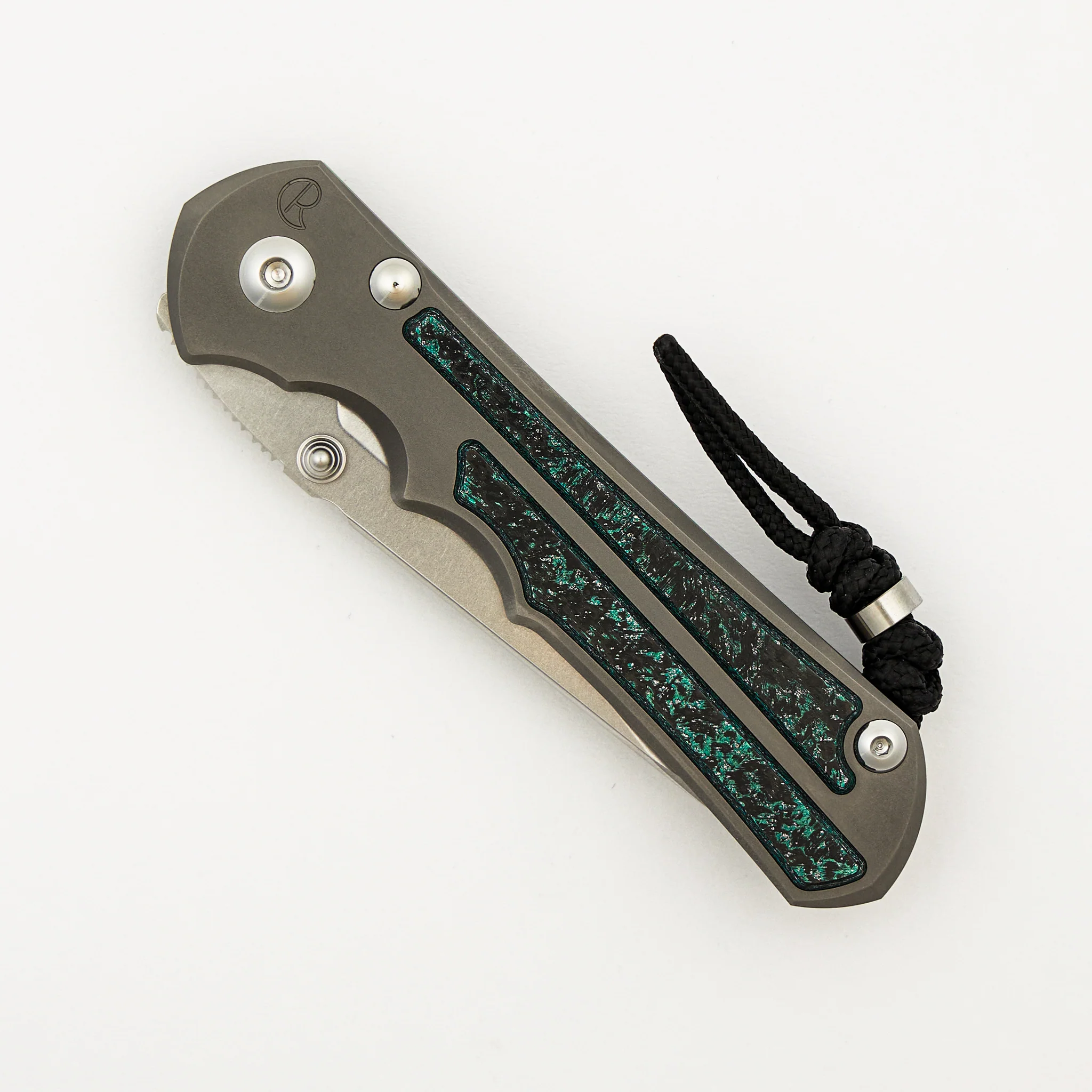 Large Inkosi - Teal Magnetic CarboTi Inlay - Insingo CPM MagnaCut Blade - MIM Clip - 2025 R1 Invitational - Image 3