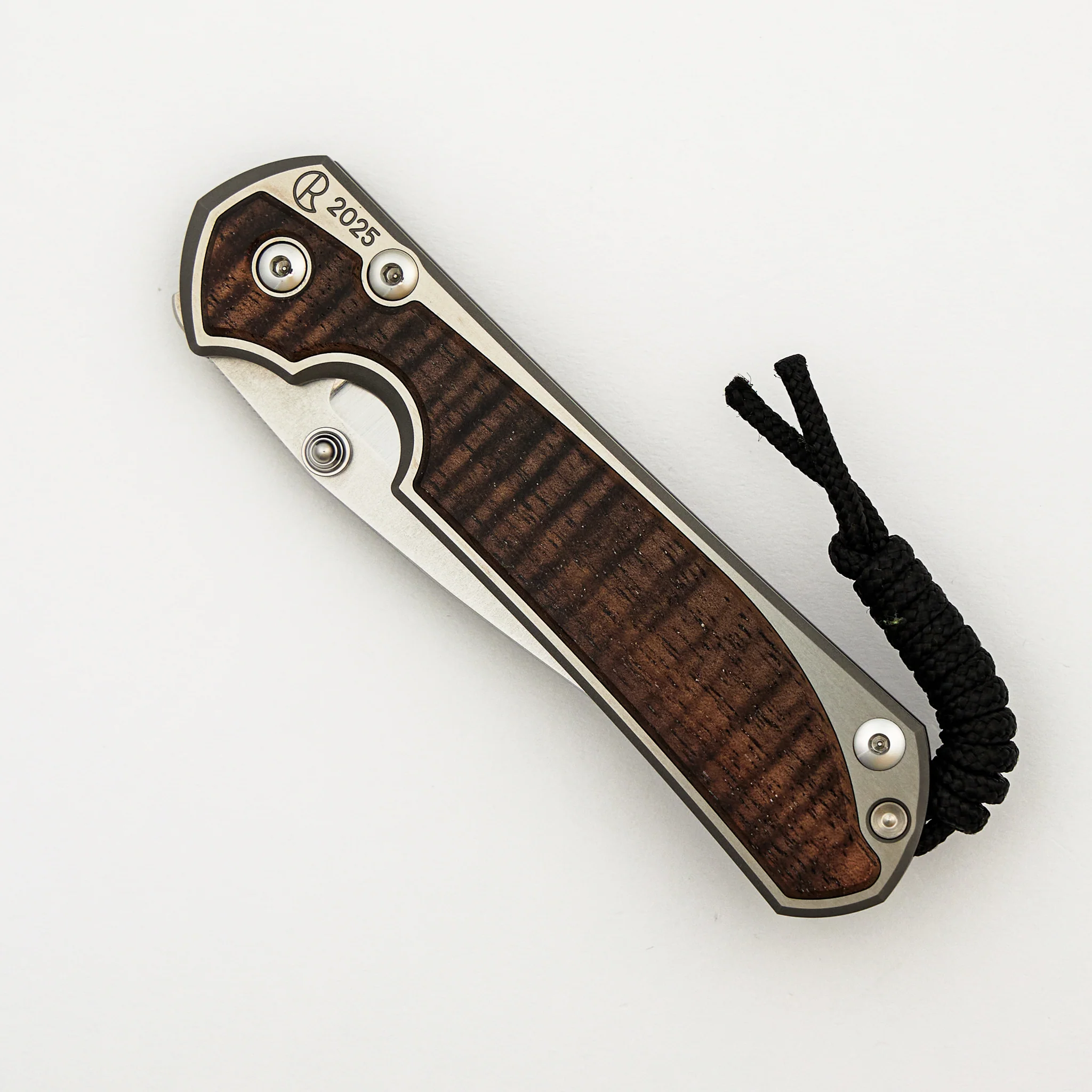Large Sebenza 31 Annual 2025 - Koa Inlay - Polished Drop Point CPM MagnaCut Blade - Silver Single Thumb Lug - Image 3