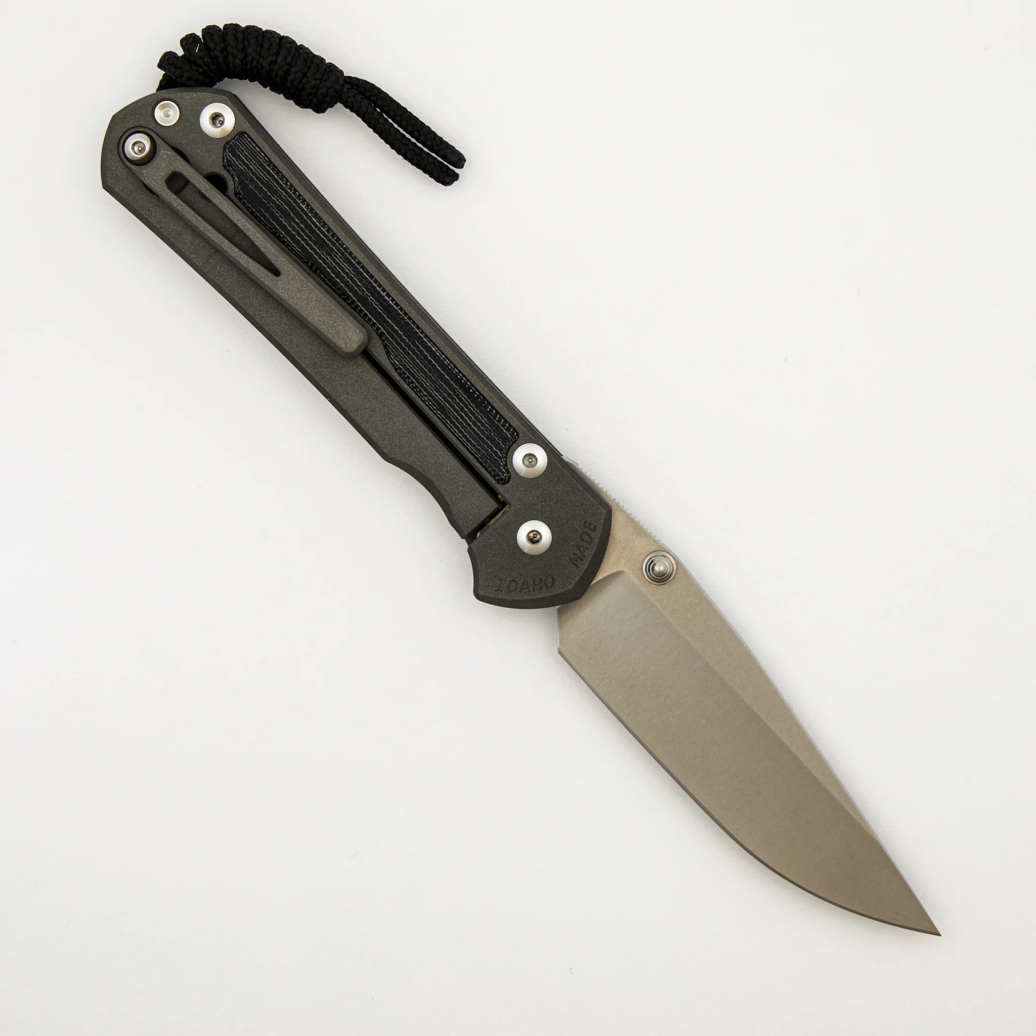 Large Sebenza 31 - Black Canvas Micarta Inlay - Drop Point CPM MagnaCut Blade - MIM Clip - Silver Double Thumb Lugs - Image 2