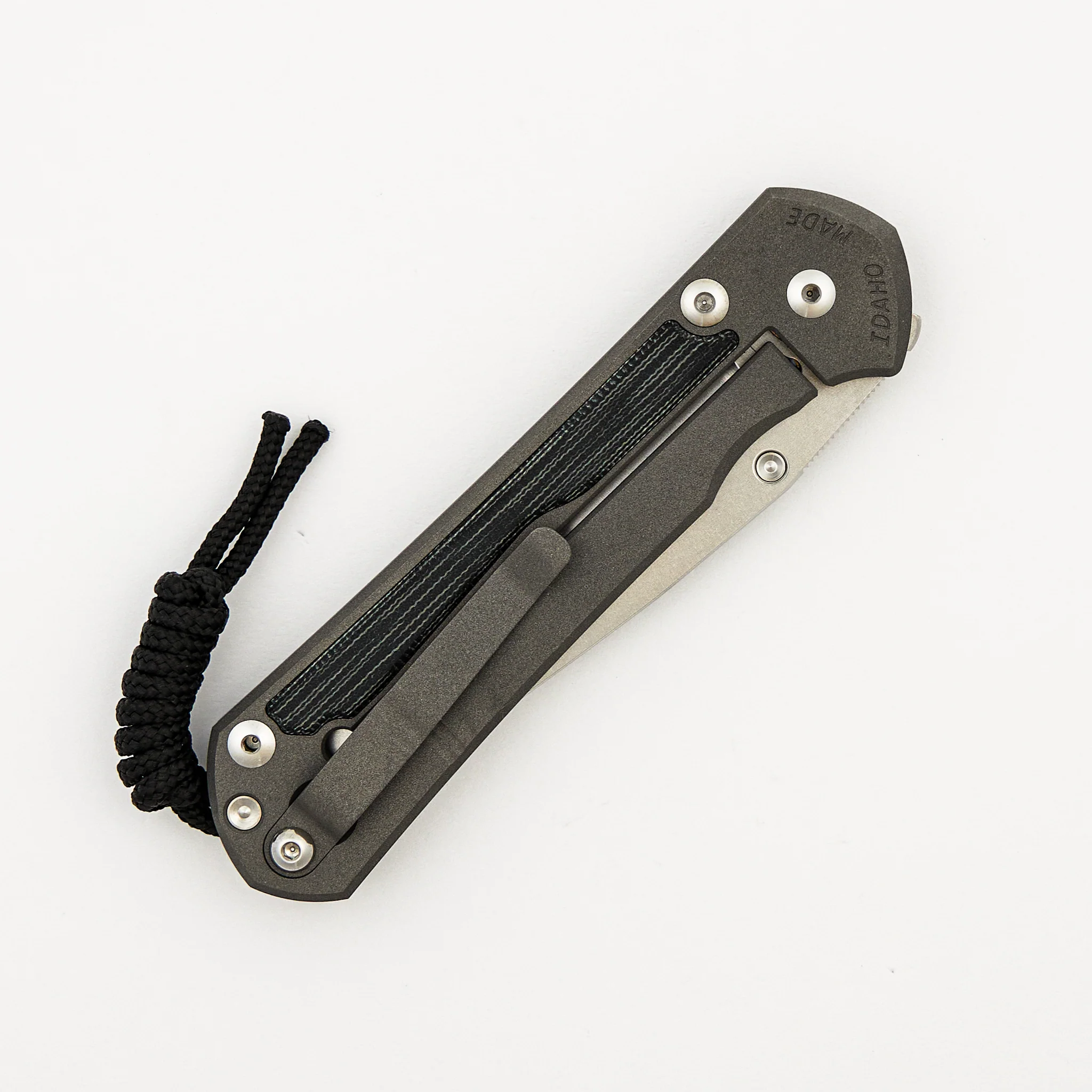 Large Sebenza 31 - Black Canvas Micarta Inlay - Drop Point CPM MagnaCut Blade - Silver Single Thumb Lug - Image 4